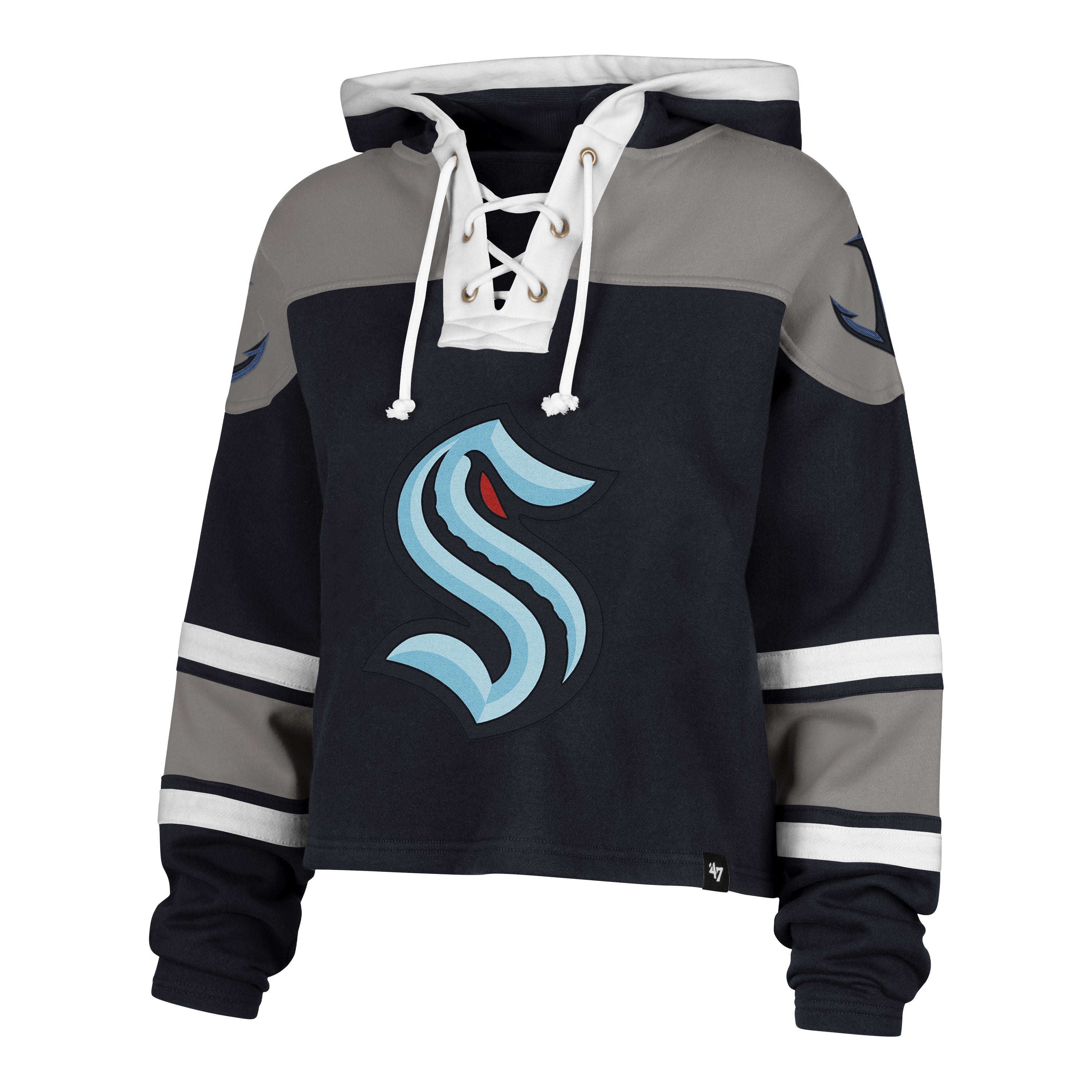 SEATTLE KRAKEN CROPPED SUPERIOR '47 LACER HOOD WOMENS FALL NAVY