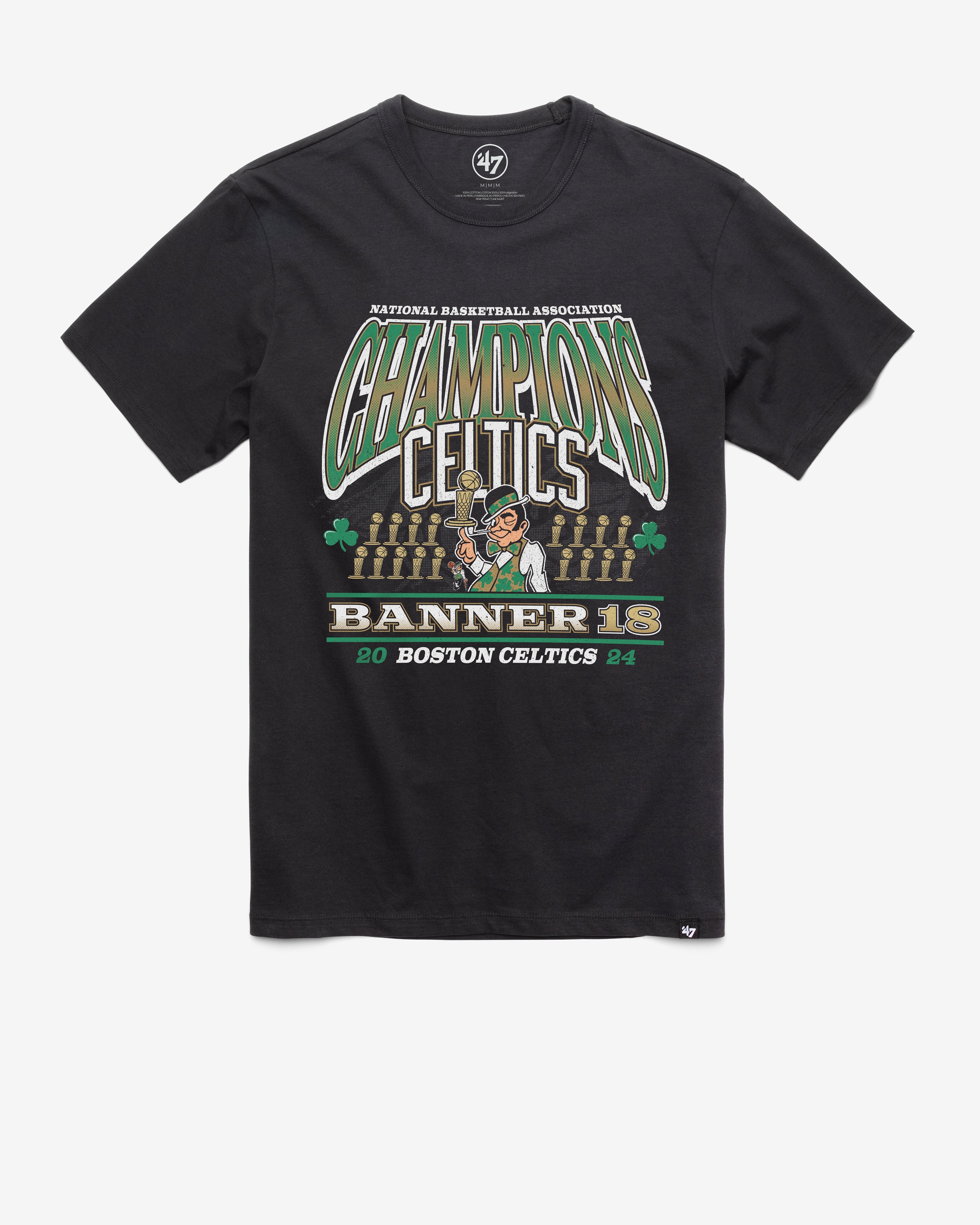 BOSTON CELTICS 2024 NBA CHAMPIONS '47 FRANKLIN TEE FLINT BLACK