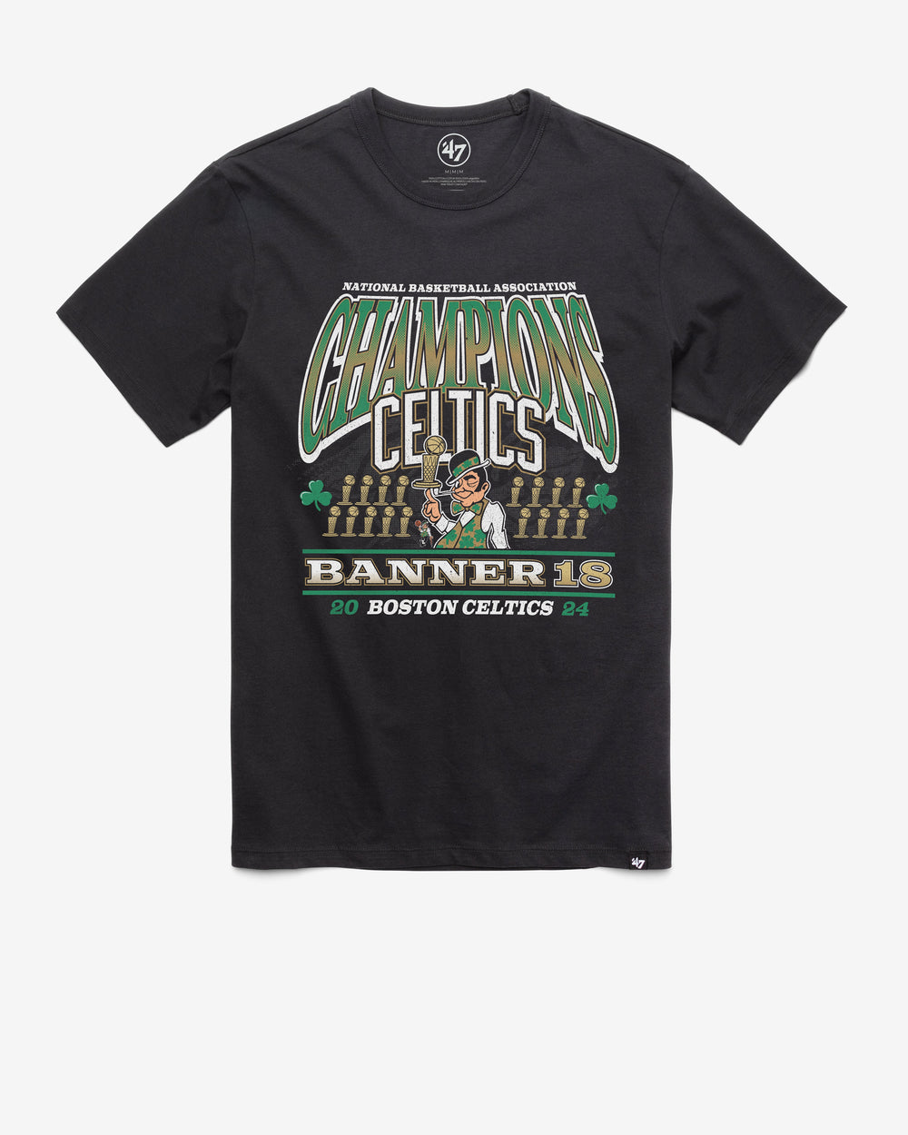 BOSTON CELTICS 2024 NBA CHAMPIONS '47 FRANKLIN TEE FLINT BLACK