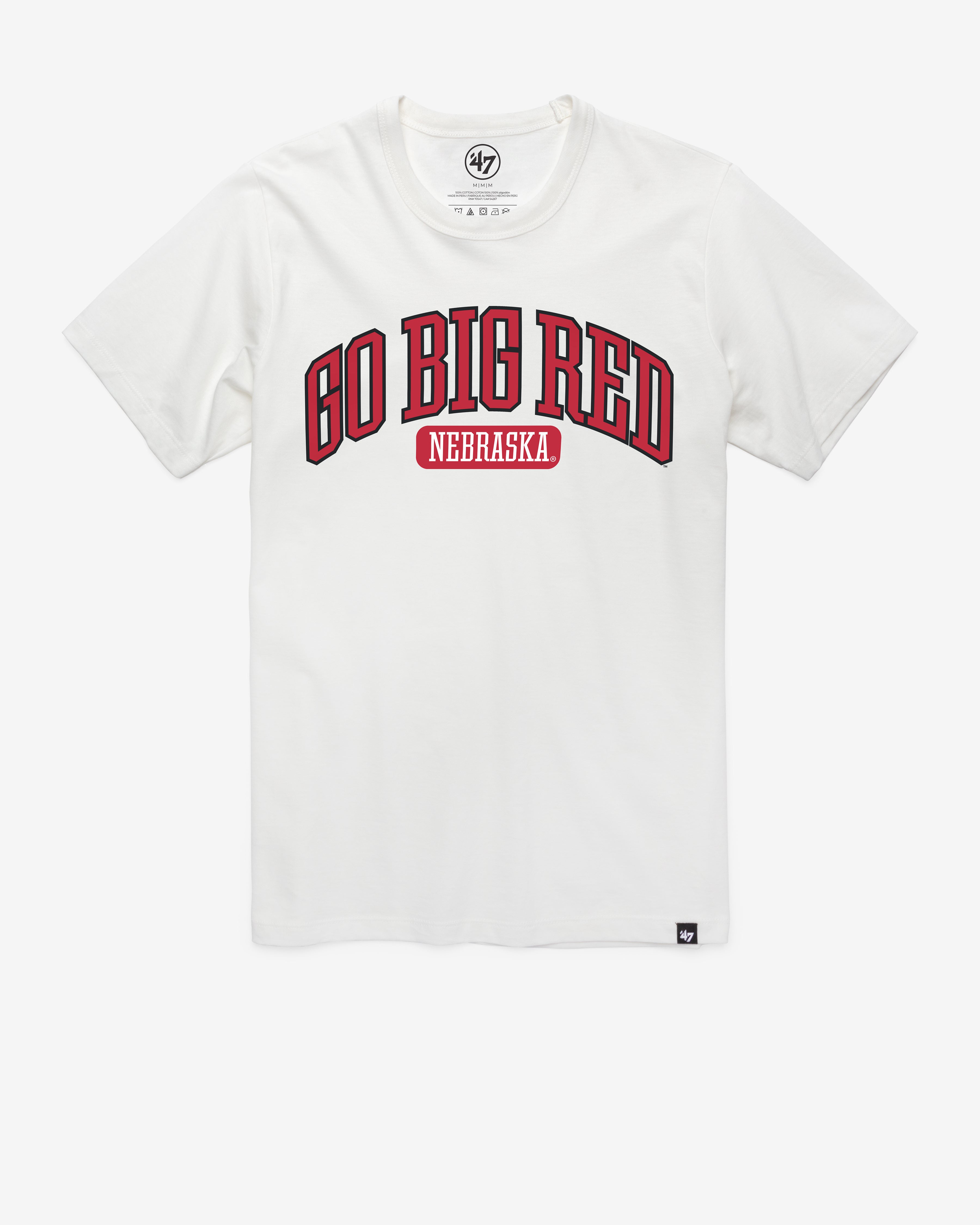 NEBRASKA CORNHUSKERS LOCAL ARCH '47 FRANKLIN TEE WHITE WASH