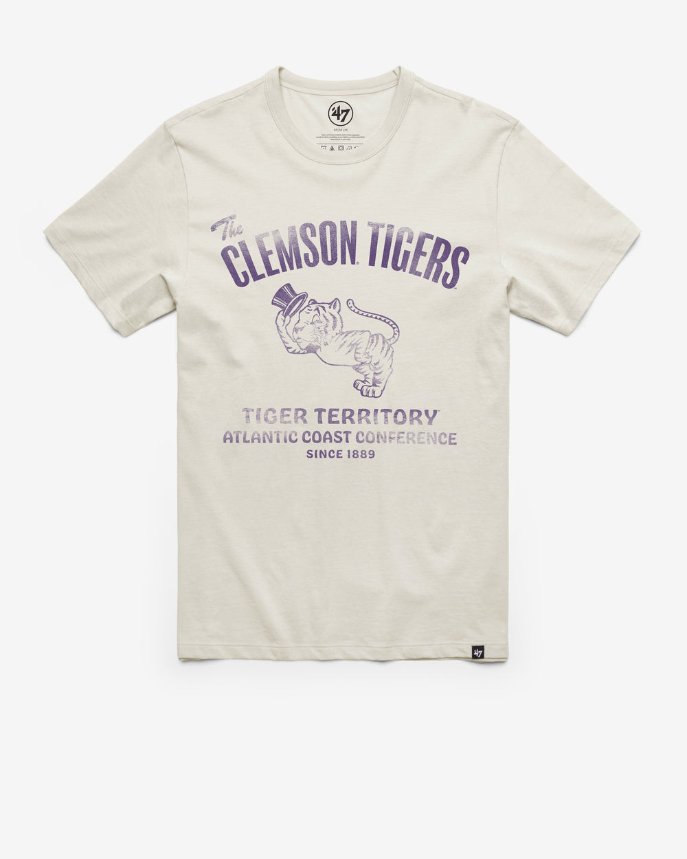 CLEMSON TIGERS VINTAGE WIDE OPEN '47 FRANKLIN TEE DUNE