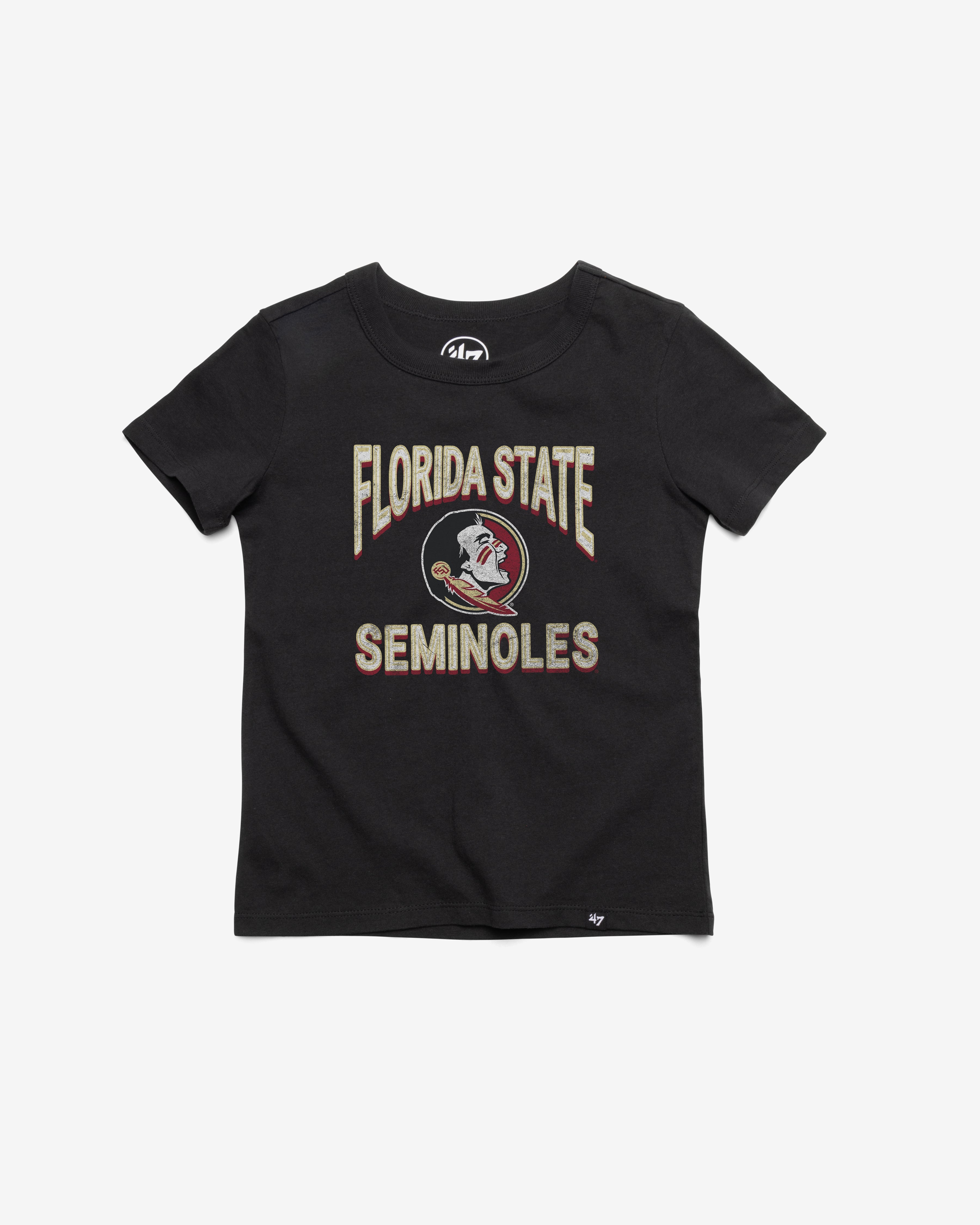FLORIDA STATE SEMINOLES FAN OUT '47 FRANKLIN TEE KIDS FLINT BLACK
