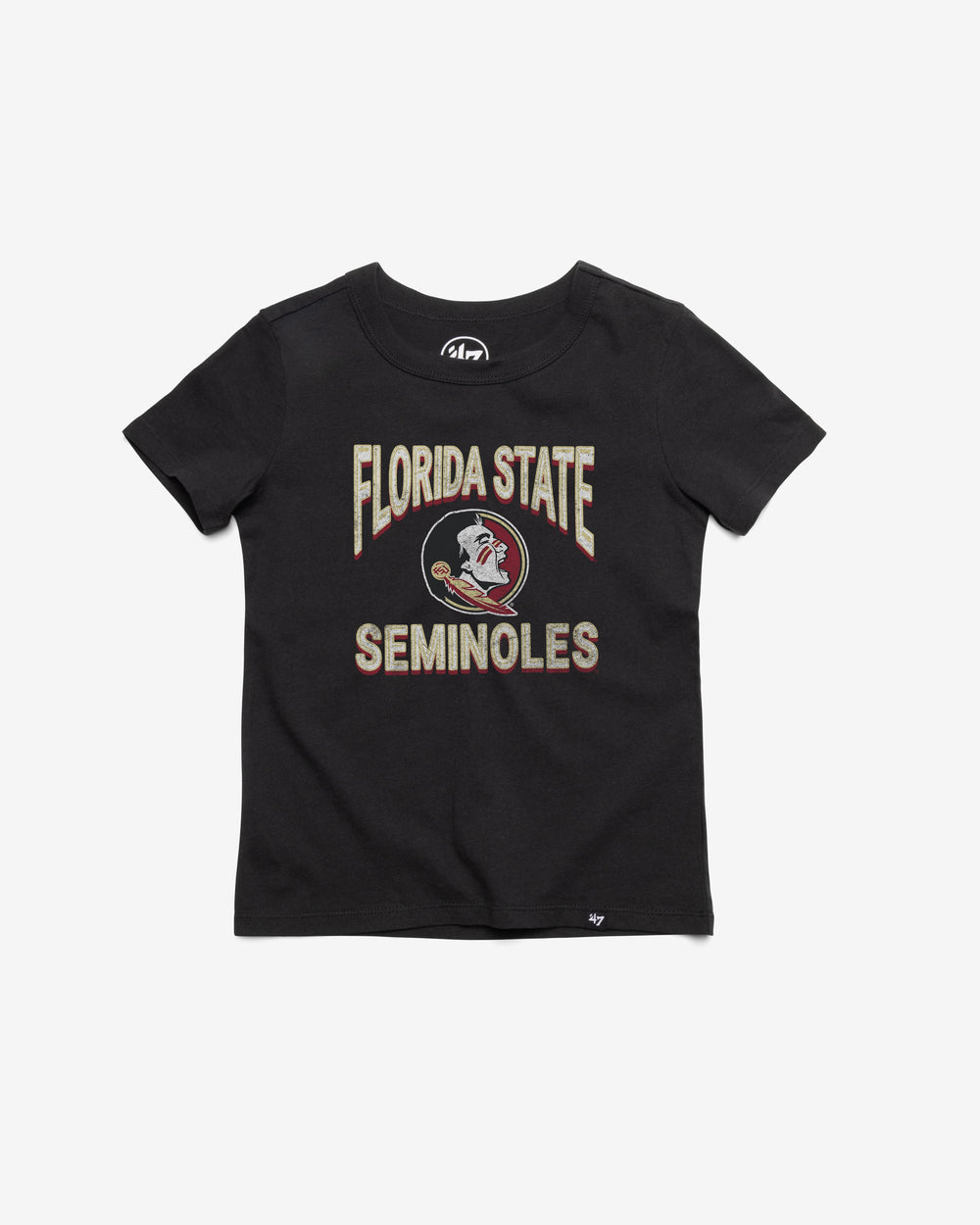FLORIDA STATE SEMINOLES FAN OUT '47 FRANKLIN TEE KIDS FLINT BLACK