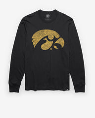 IOWA HAWKEYES PREMIER '47 FRANKLIN LONG SLEEVE TEE FLINT BLACK