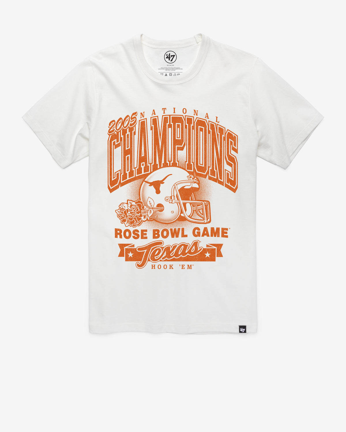 TEXAS LONGHORNS MONOCHROME '47 FRANKLIN TEE WHITE WASH