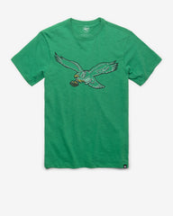 PHILADELPHIA EAGLES HISTORIC GRIT VINTAGE '47 SCRUM TEE KELLY