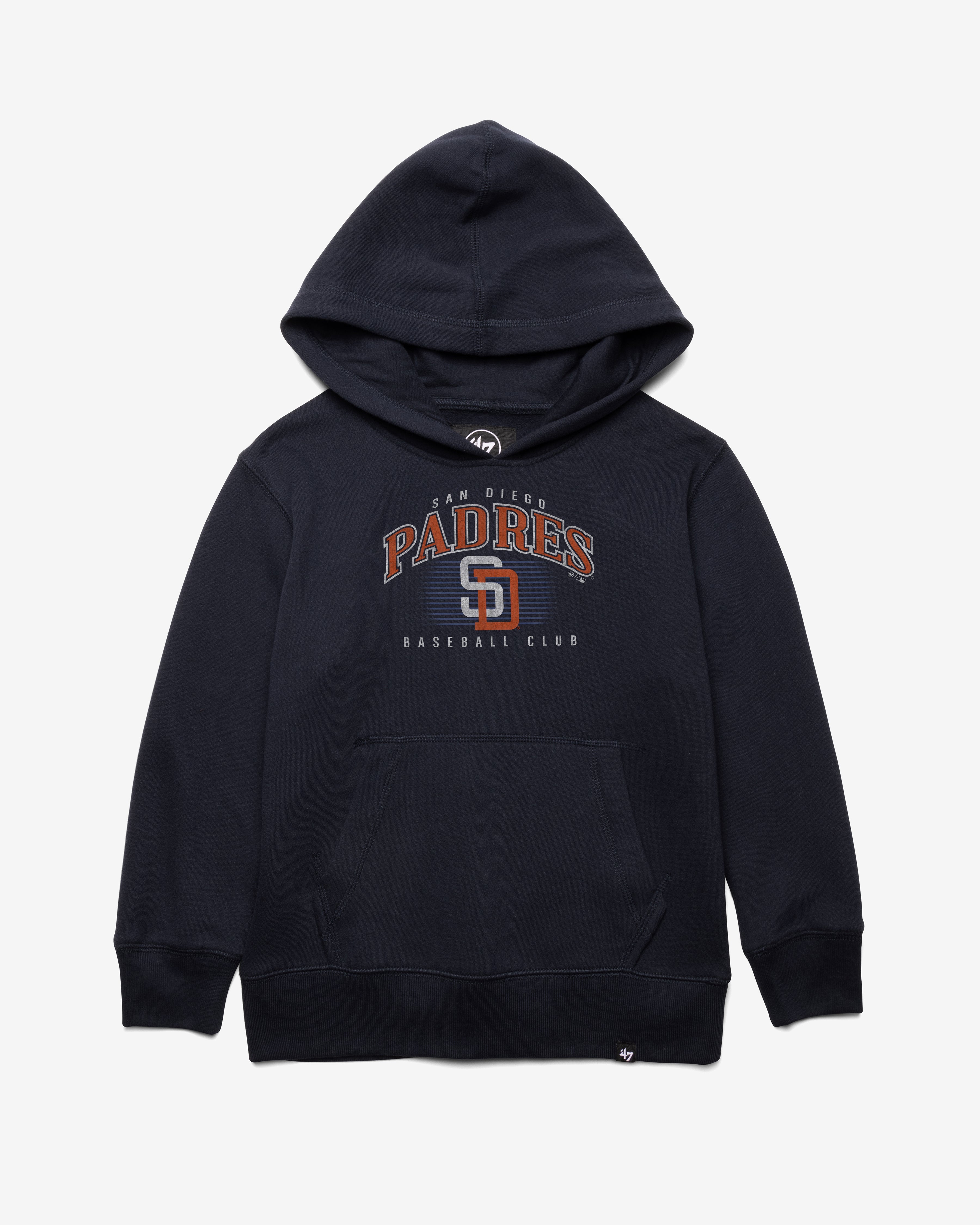 SAN DIEGO PADRES COOPERSTOWN DOUBLE HEADER '47 HEADLINE HOOD KIDS FALL NAVY