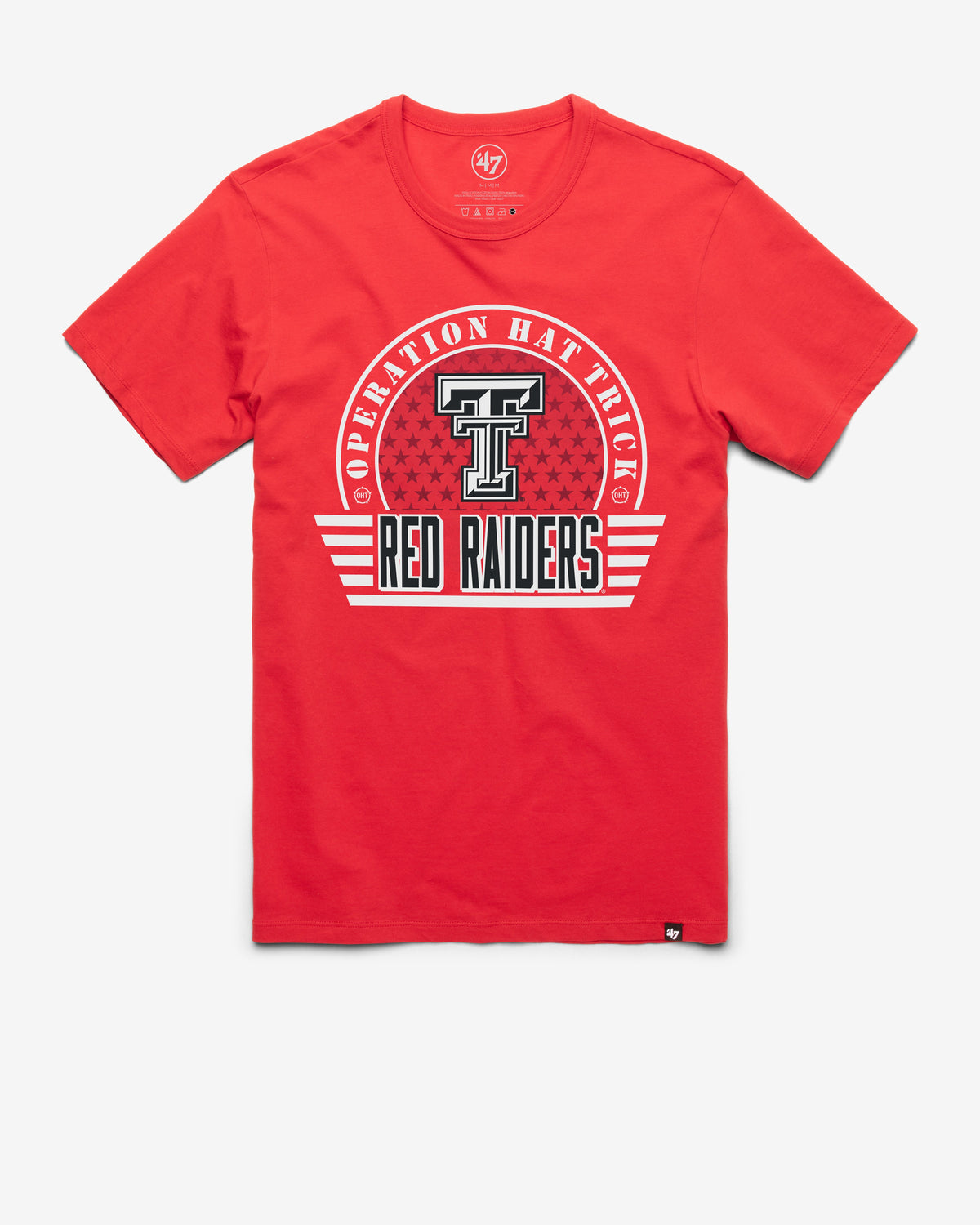 TEXAS TECH RED RAIDERS OPERATION HAT TRICK OHT CONVOY '47 FRANKLIN TEE RACER RED
