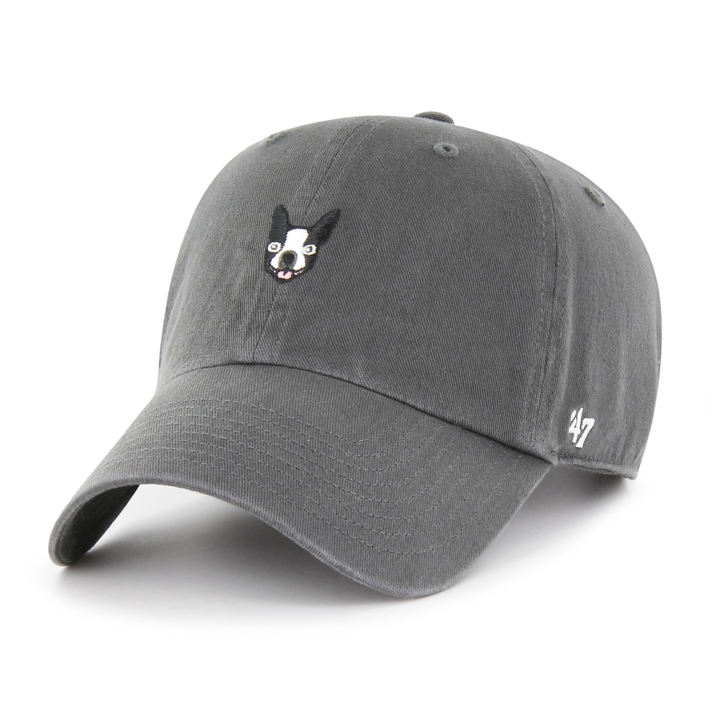 BOSTON TERRIER BASE RUNNER ICON '47 CLEAN UP CHARCOAL