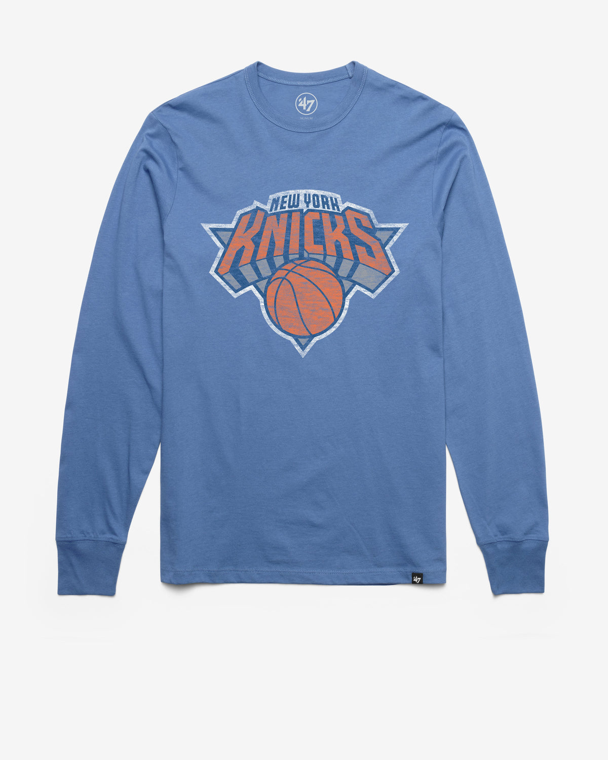 NEW YORK KNICKS PREMIER '47 FRANKLIN LONG SLEEVE TEE CADET BLUE