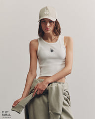 HOUSTON ASTROS MICRO EMB '47 BABY RIB TANK WOMENS SANDSTONE