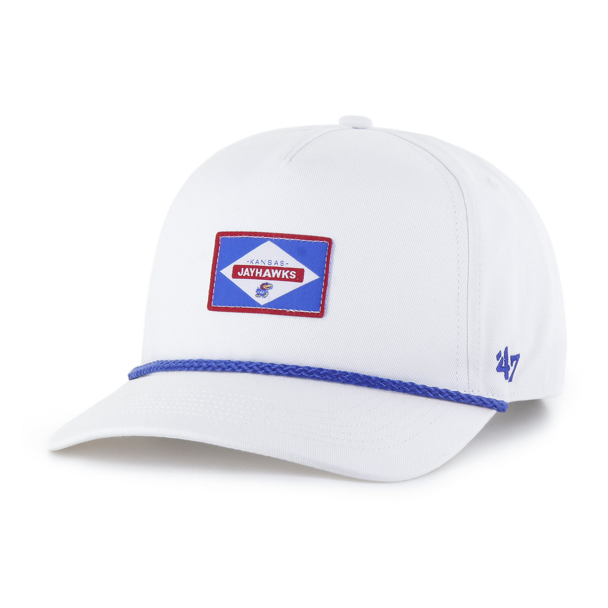 KANSAS JAYHAWKS MILKWOOD ROPE '47 HITCH RF RELAXED FIT WHITE