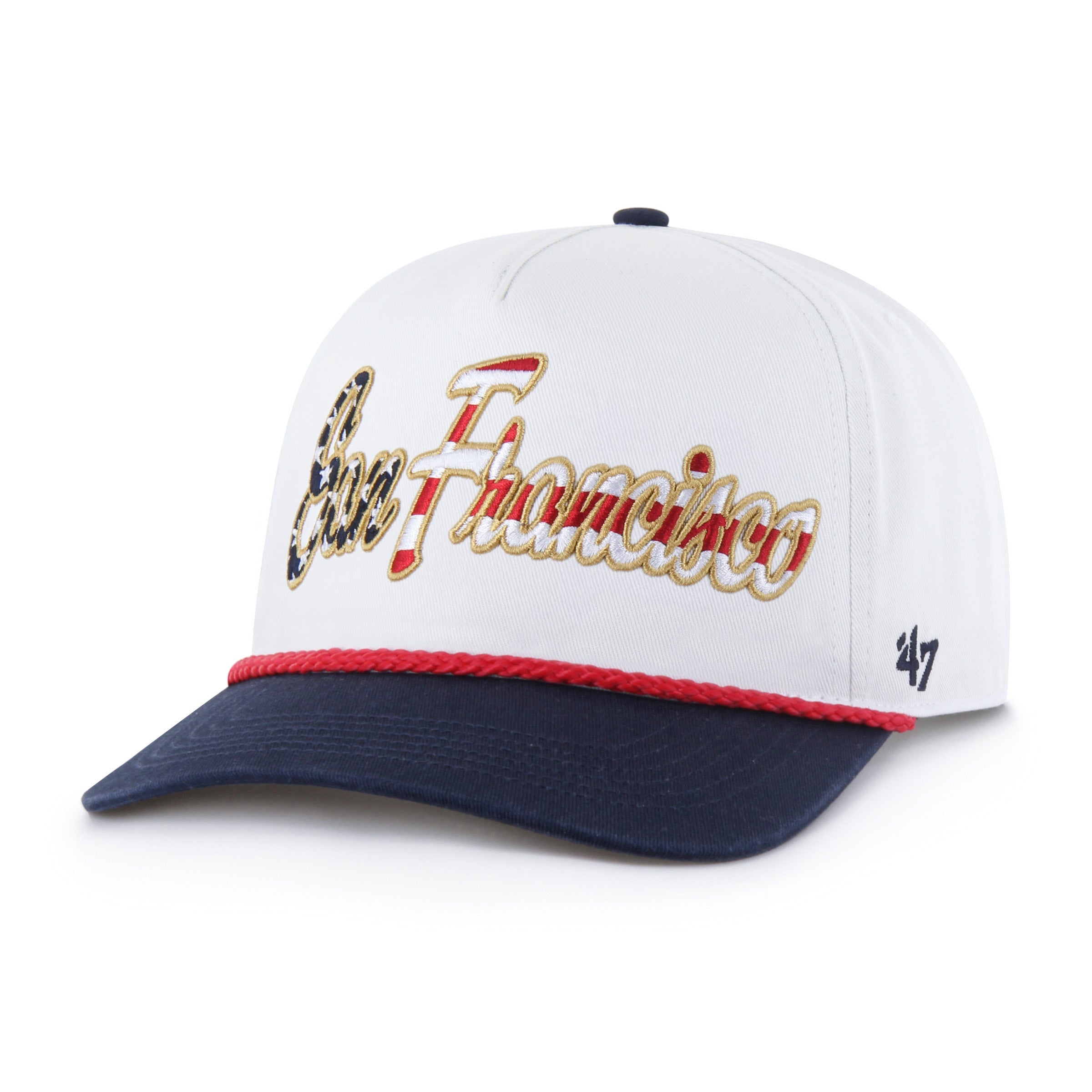 SAN FRANCISCO GIANTS PATRIOTIC OVERHAND '47 HITCH WHITE