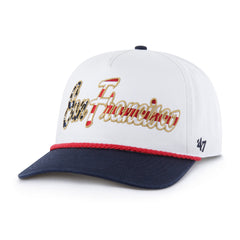 SAN FRANCISCO GIANTS PATRIOTIC OVERHAND '47 HITCH WHITE