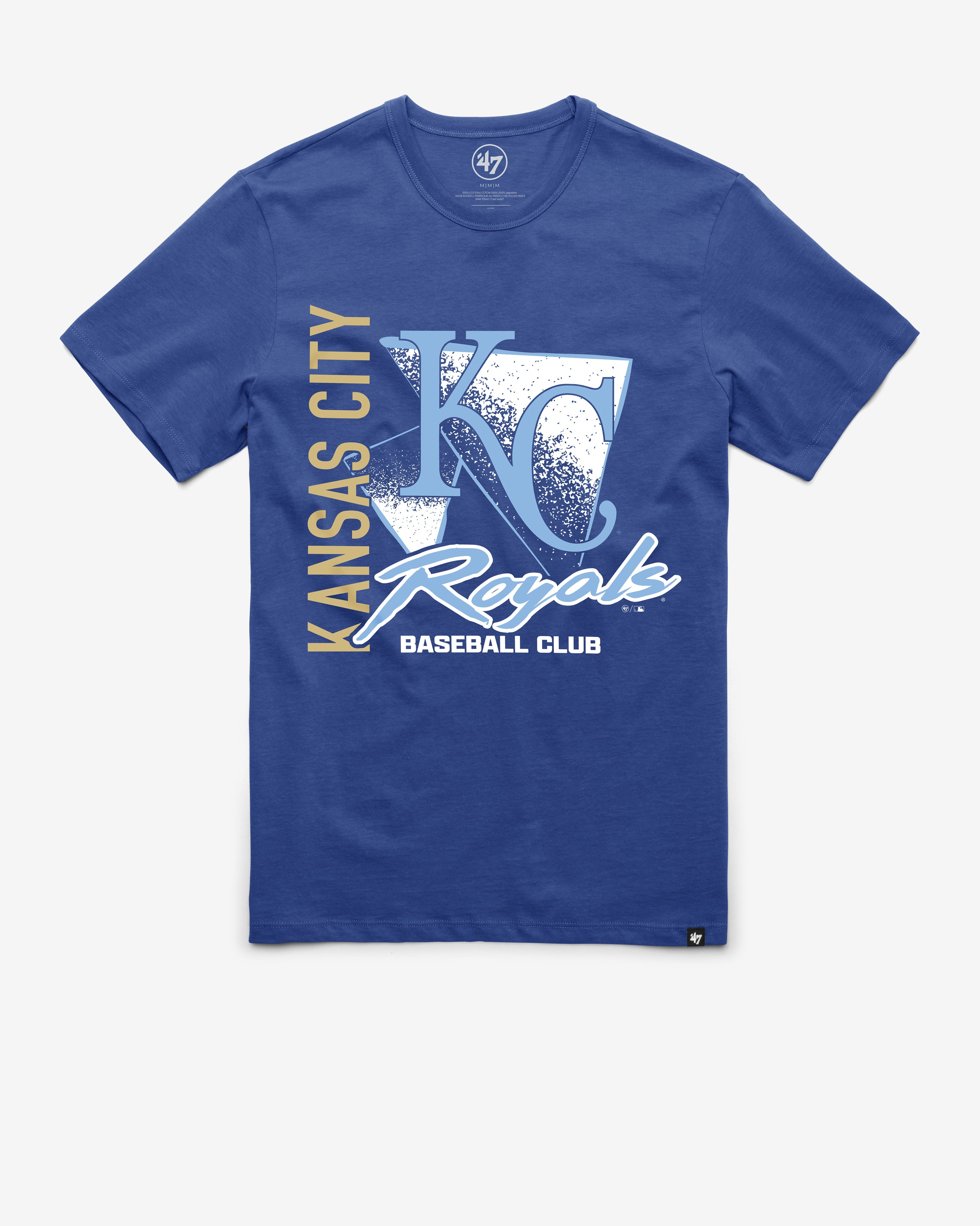 KANSAS CITY ROYALS SIDE ARM '47 '47 FRANKLIN TEE JETTY BLUE