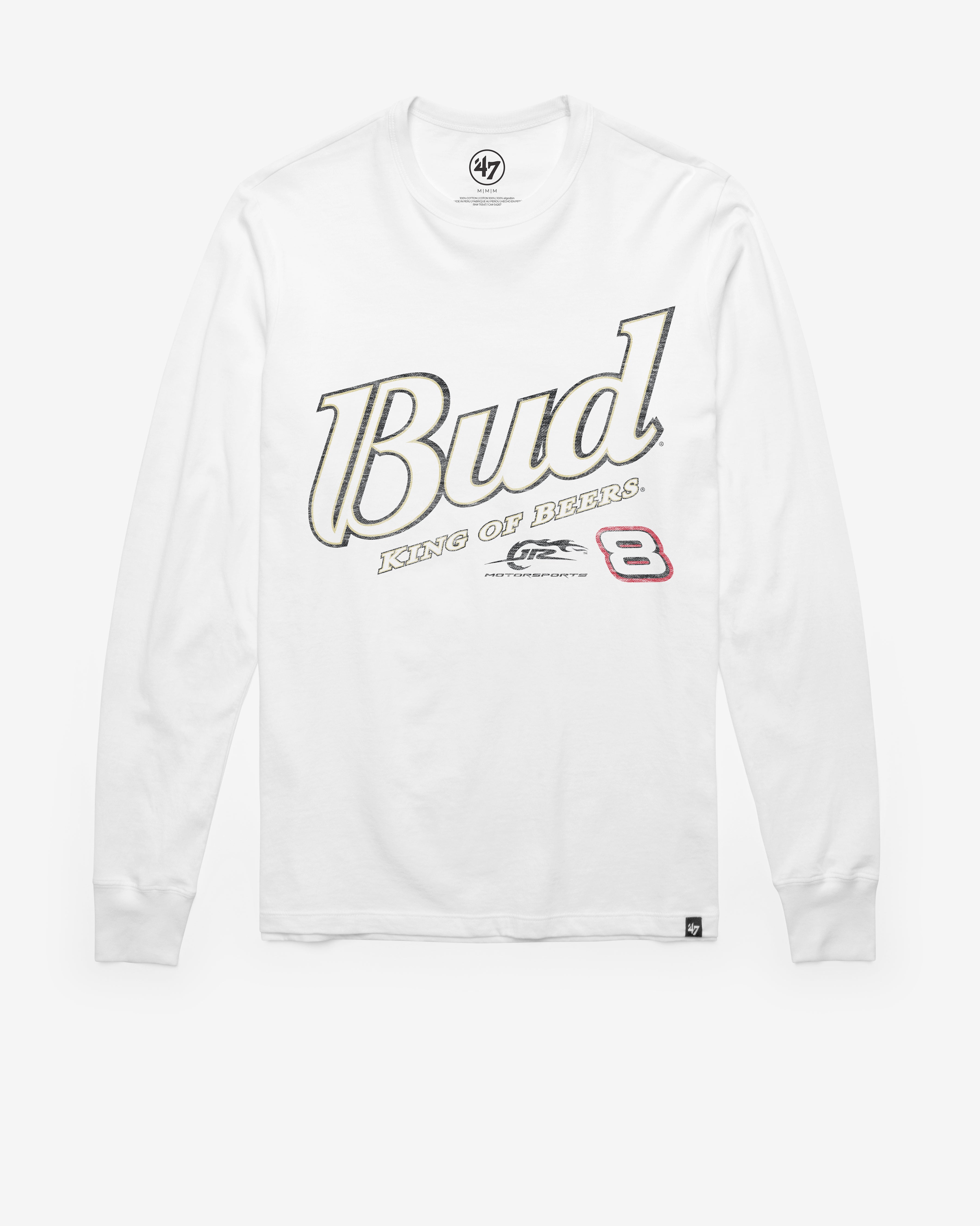 DALE EARNHARDT JR. / JR MOTORSPORTS DRIVER '47 FRANKLIN LONG SLEEVE TEE WHITE WASH