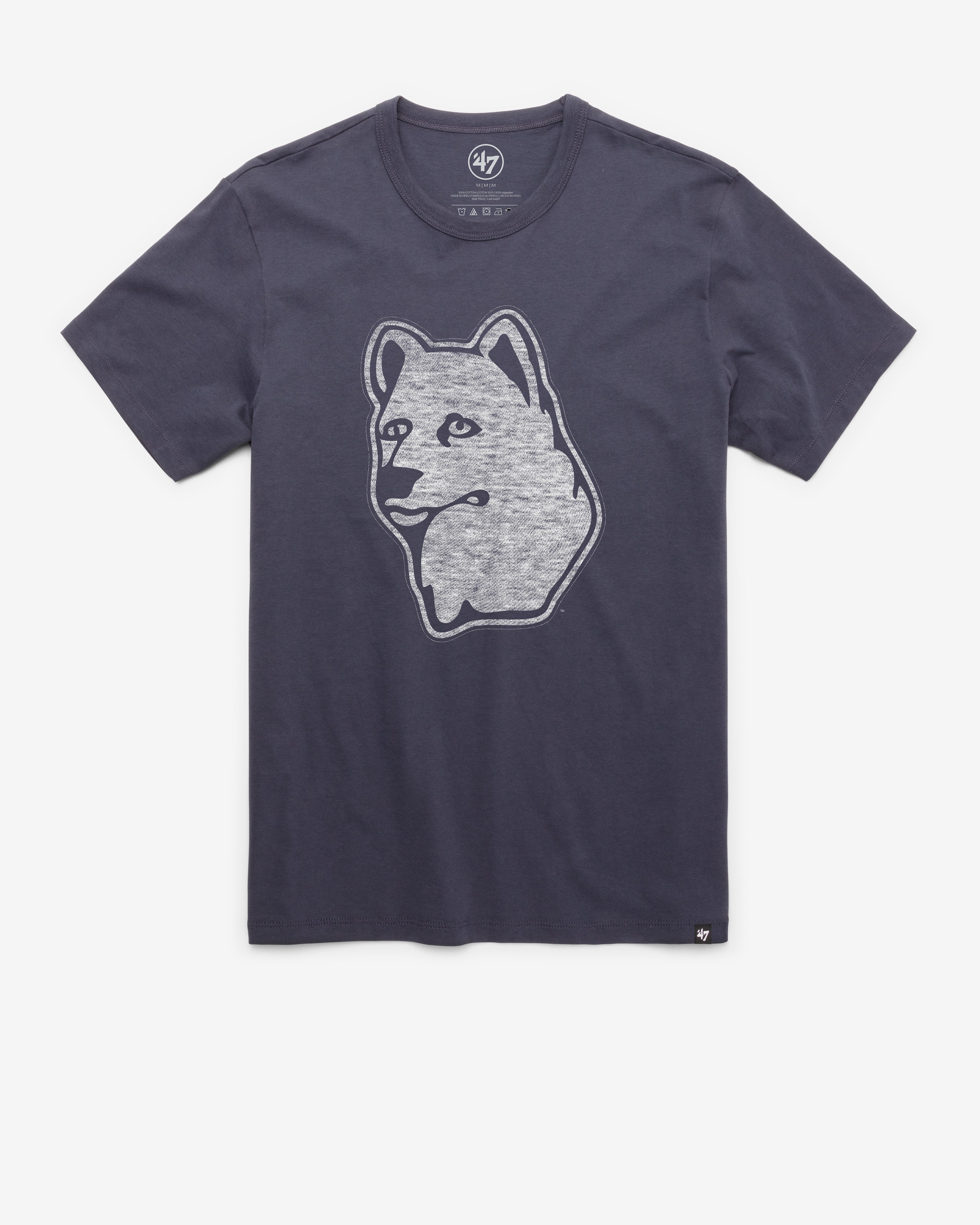 CONNECTICUT HUSKIES UCONN VINTAGE PREMIER '47 FRANKLIN TEE ATLAS BLUE