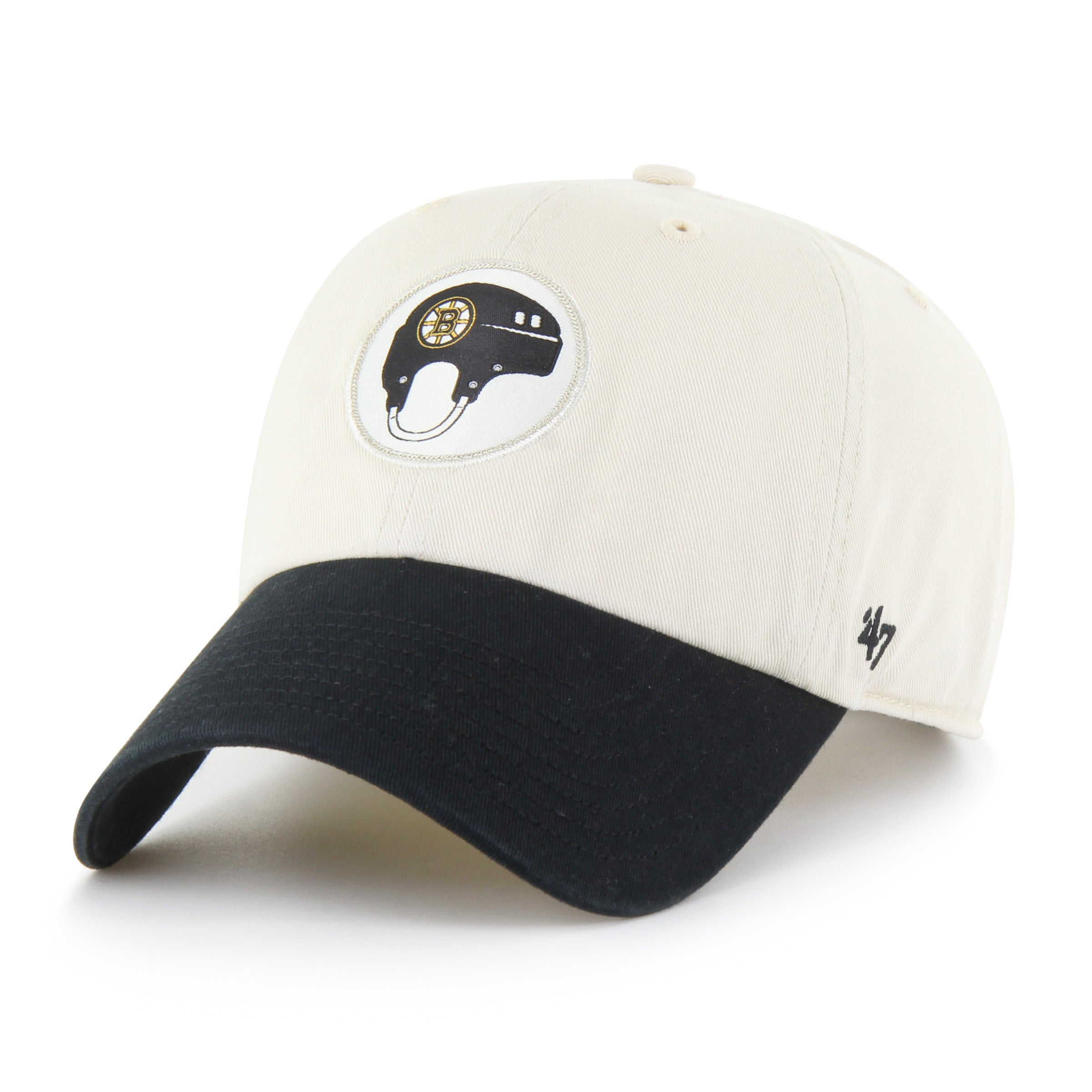 BOSTON BRUINS HARD HAT TWO TONE '47 CLEAN UP NATURAL