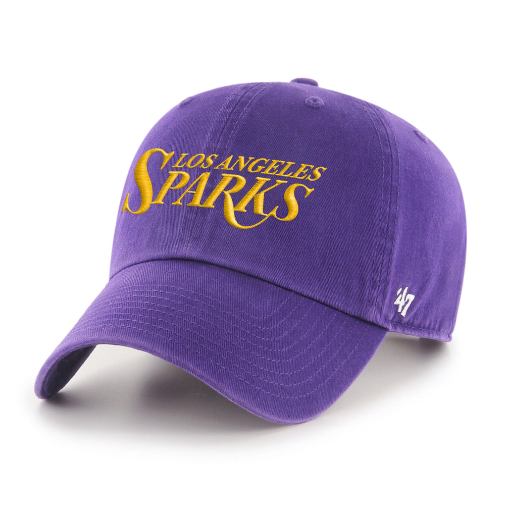 LOS ANGELES SPARKS BALLPARK SCRIPT SHOT '47 CLEAN UP PURPLE