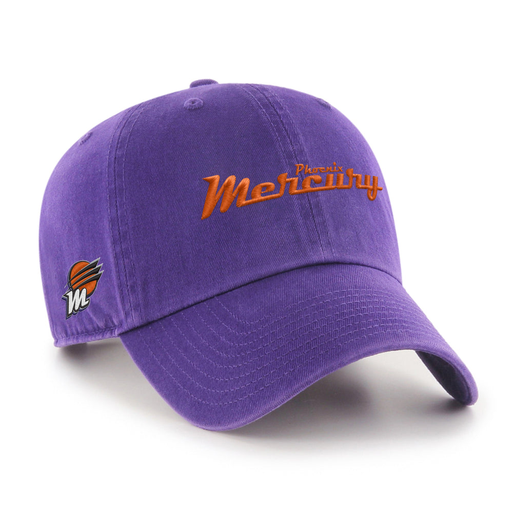 PHOENIX MERCURY BALLPARK SCRIPT SHOT '47 CLEAN UP PURPLE