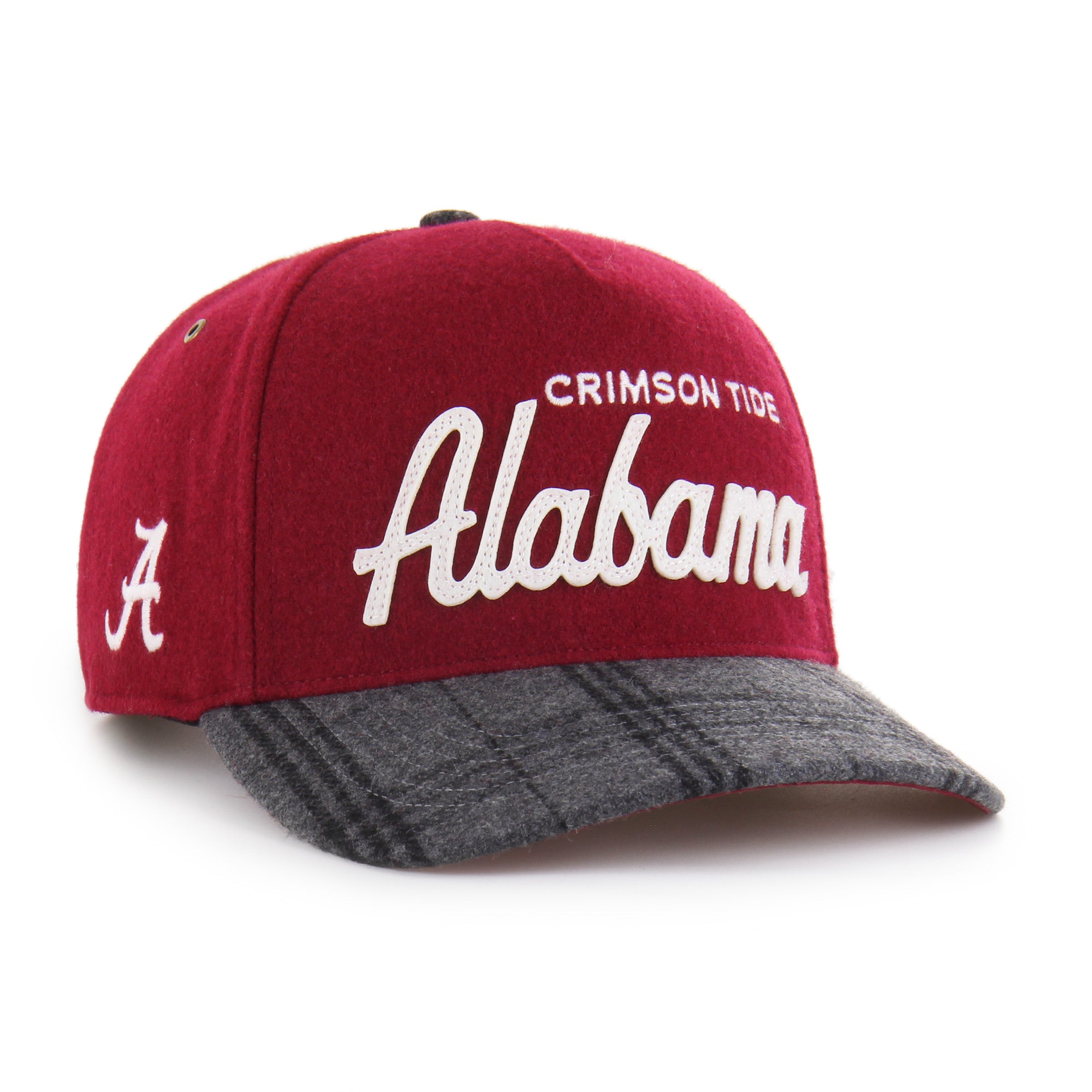 ALABAMA CRIMSON TIDE WINDOWPANE PLAID '47 HITCH RF RELAXED FIT RAZOR RED