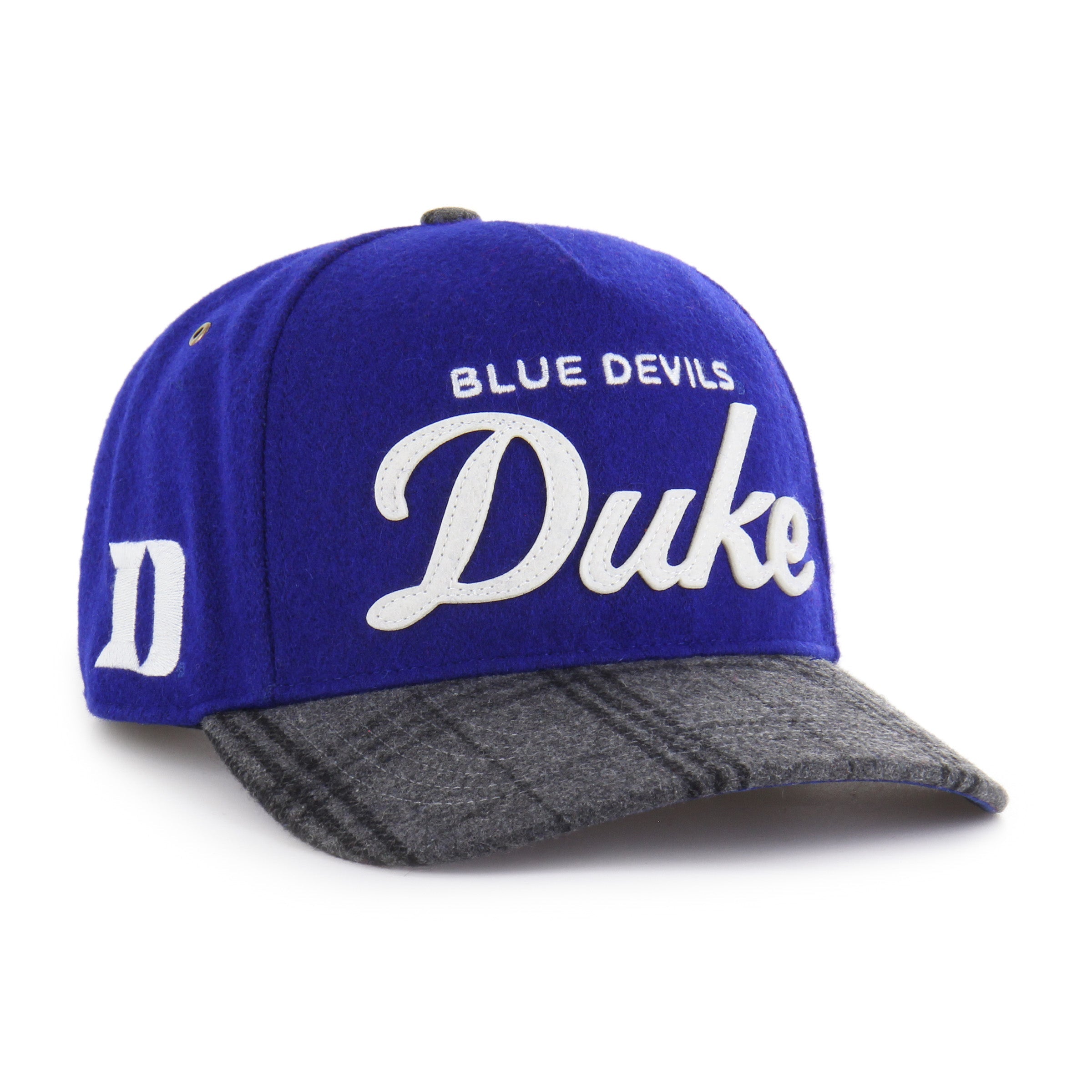 DUKE BLUE DEVILS WINDOWPANE PLAID '47 HITCH RF RELAXED FIT ROYAL