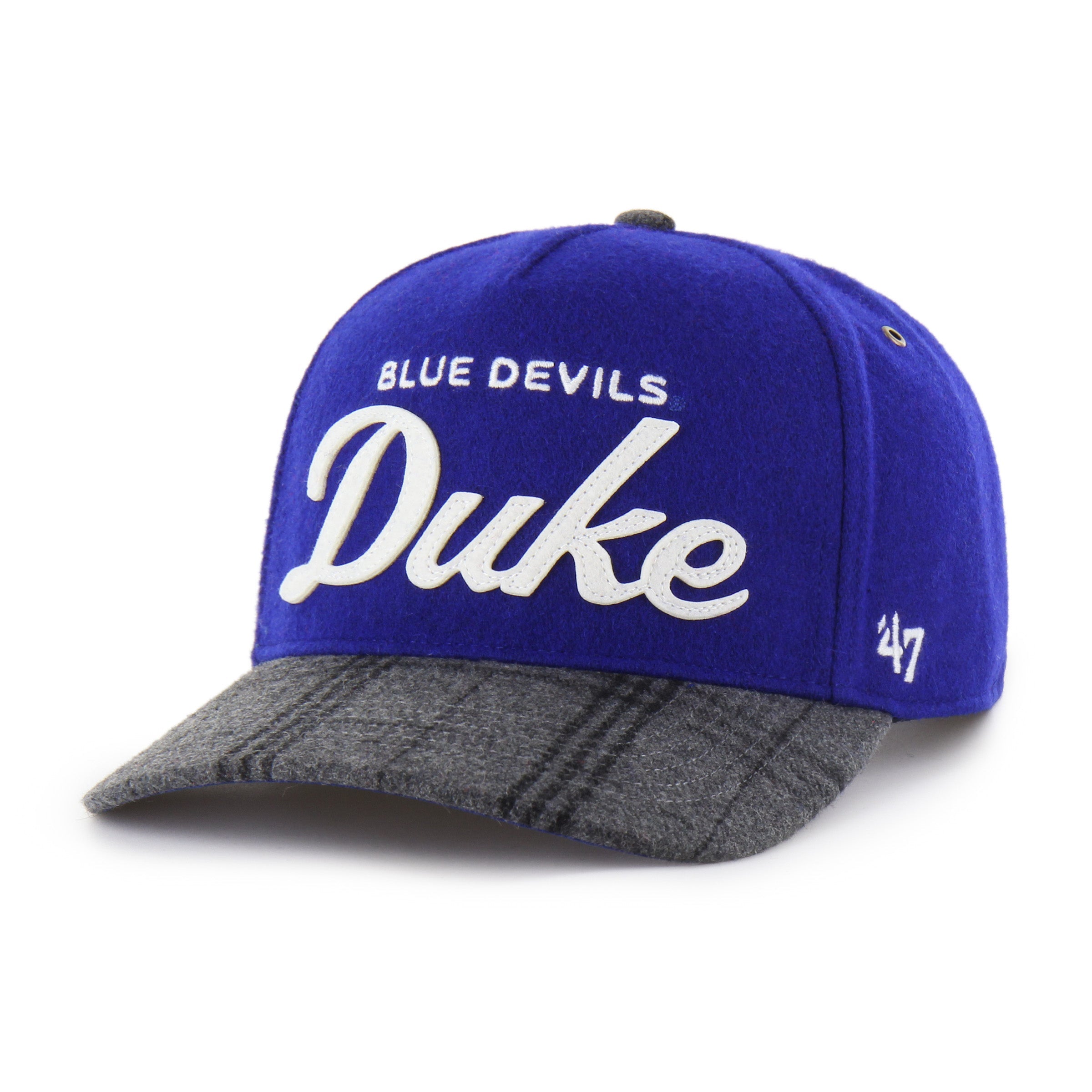 DUKE BLUE DEVILS WINDOWPANE PLAID '47 HITCH RF RELAXED FIT ROYAL