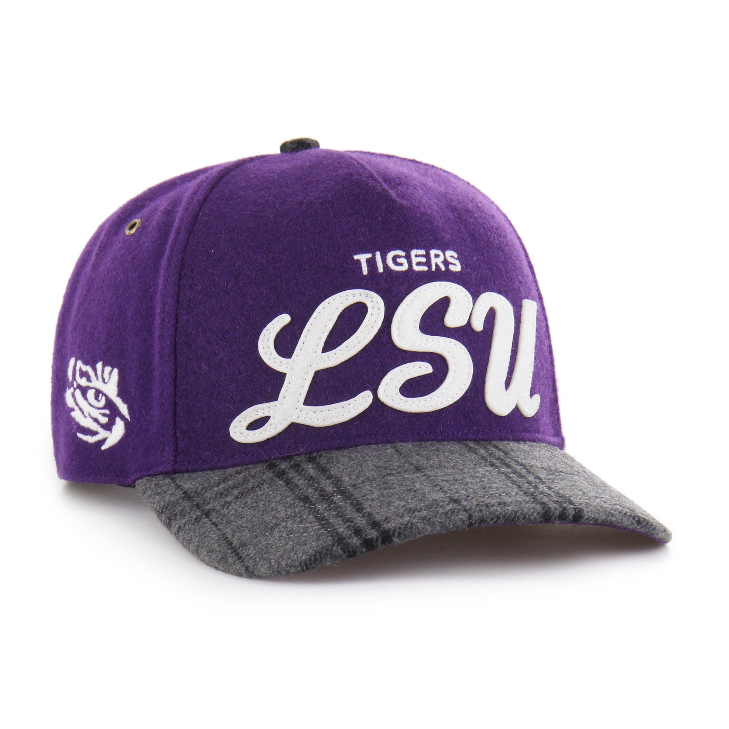 LOUISIANA STATE TIGERS LSU WINDOWPANE PLAID '47 HITCH RF RELAXED FIT PURPLE