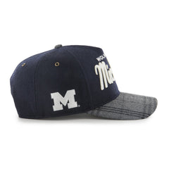 MICHIGAN WOLVERINES WINDOWPANE PLAID '47 HITCH RF RELAXED FIT NAVY