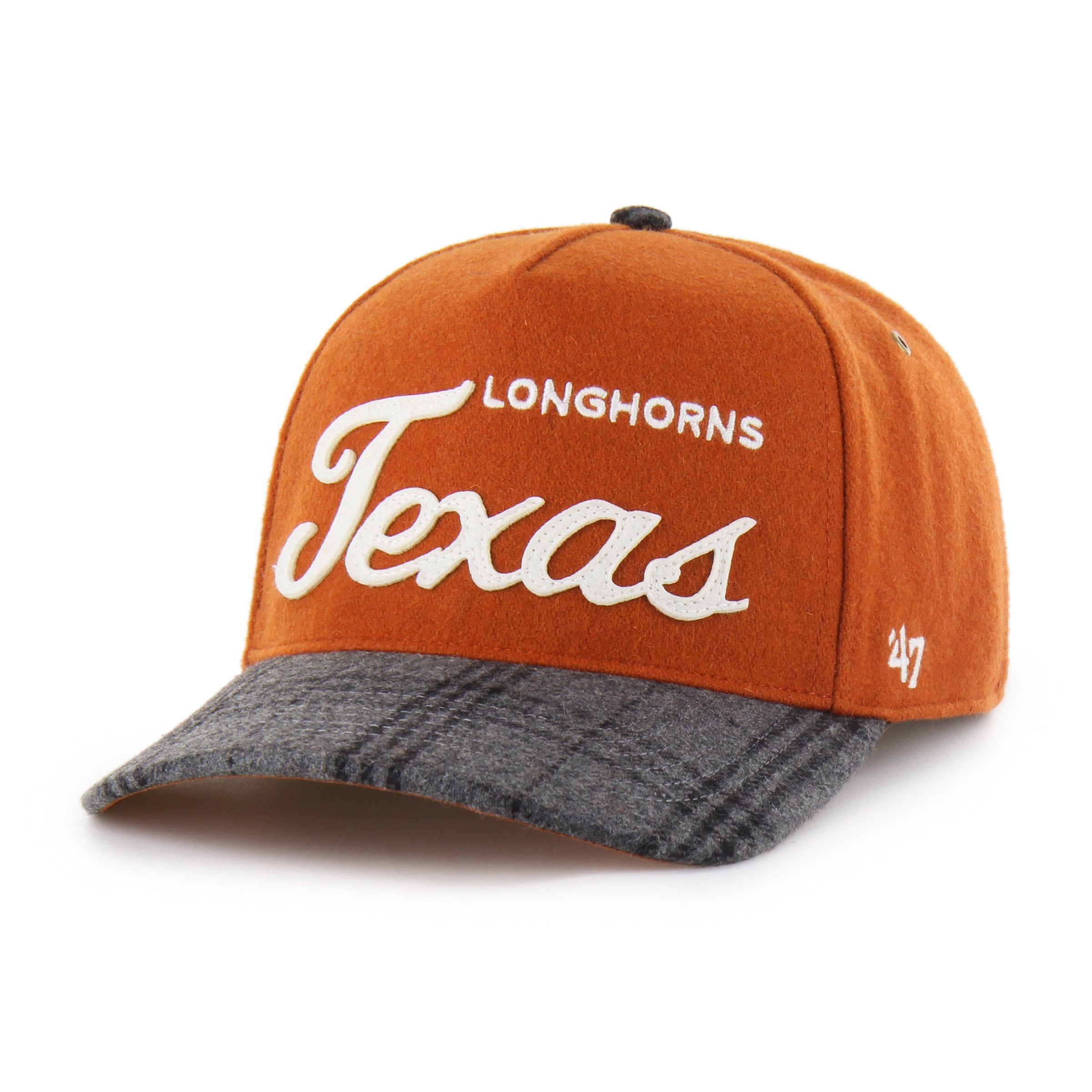TEXAS LONGHORNS WINDOWPANE PLAID '47 HITCH RF RELAXED FIT BURNT ORANGE
