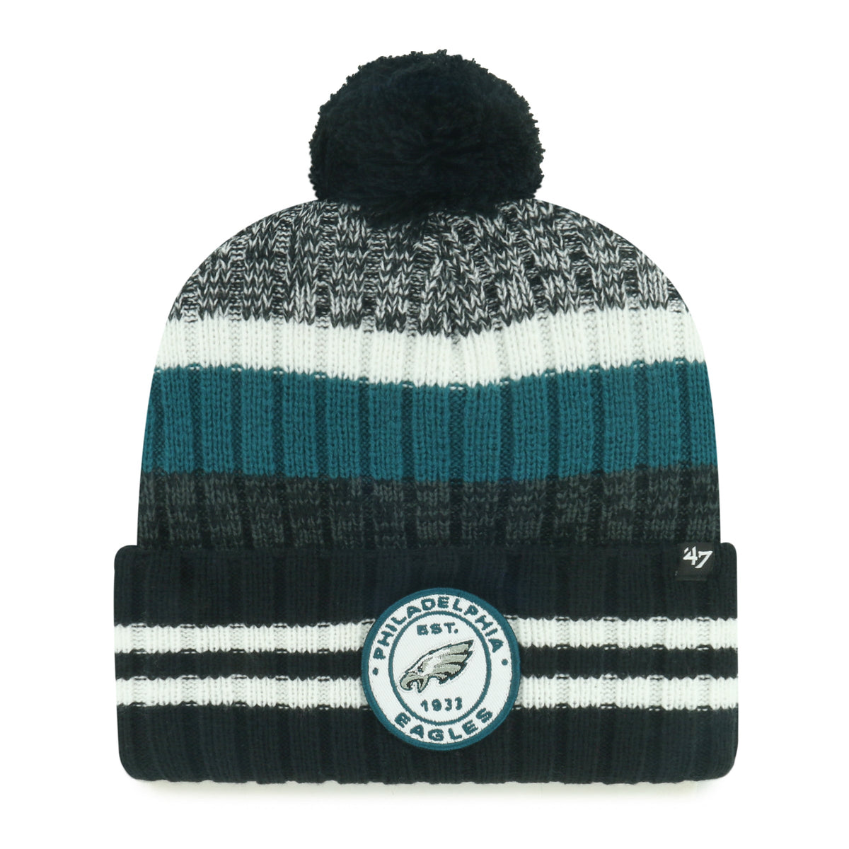 PHILADELPHIA EAGLES QUIVER '47 CUFF KNIT BLACK