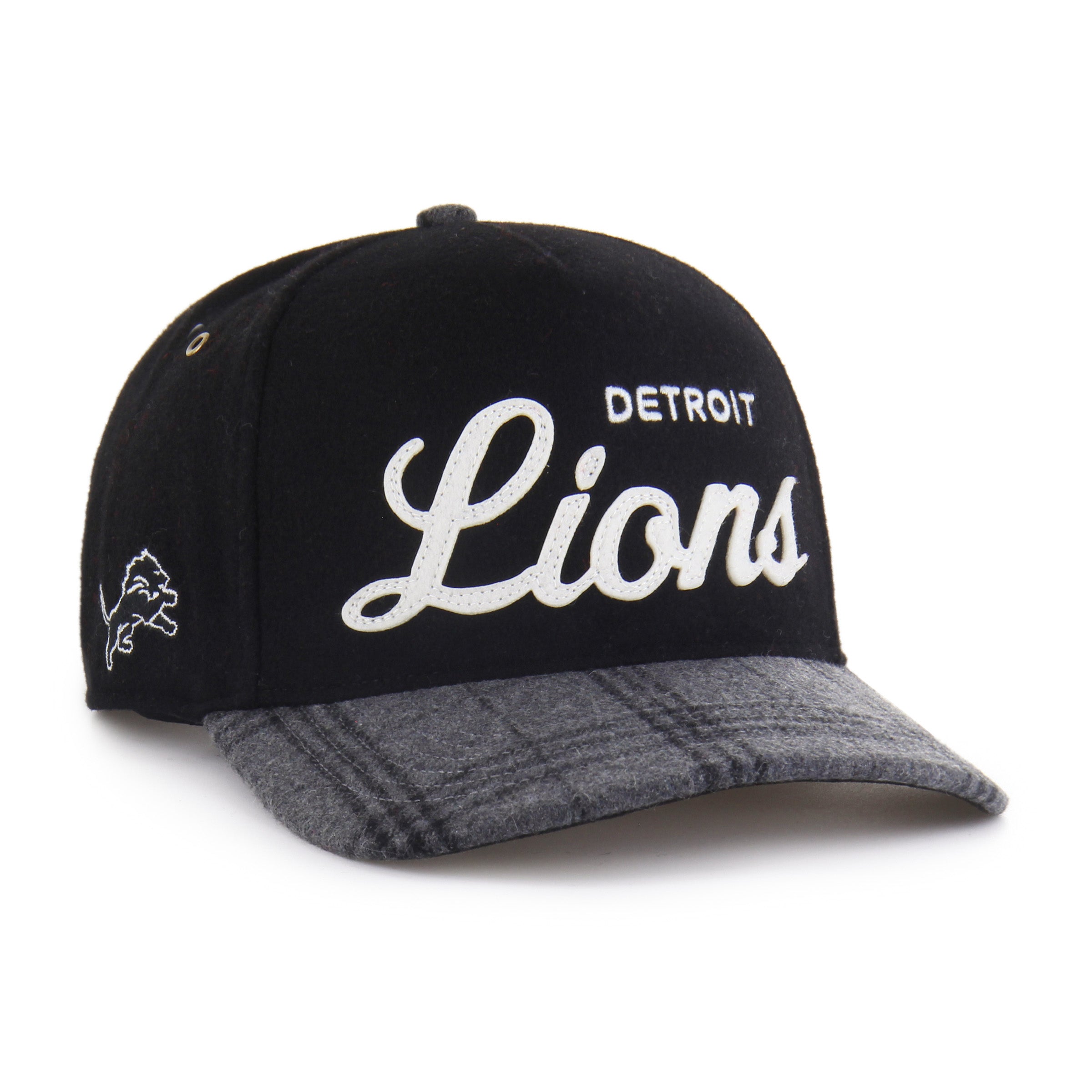 DETROIT LIONS WINDOWPANE PLAID '47 HITCH RF RELAXED FIT BLACK