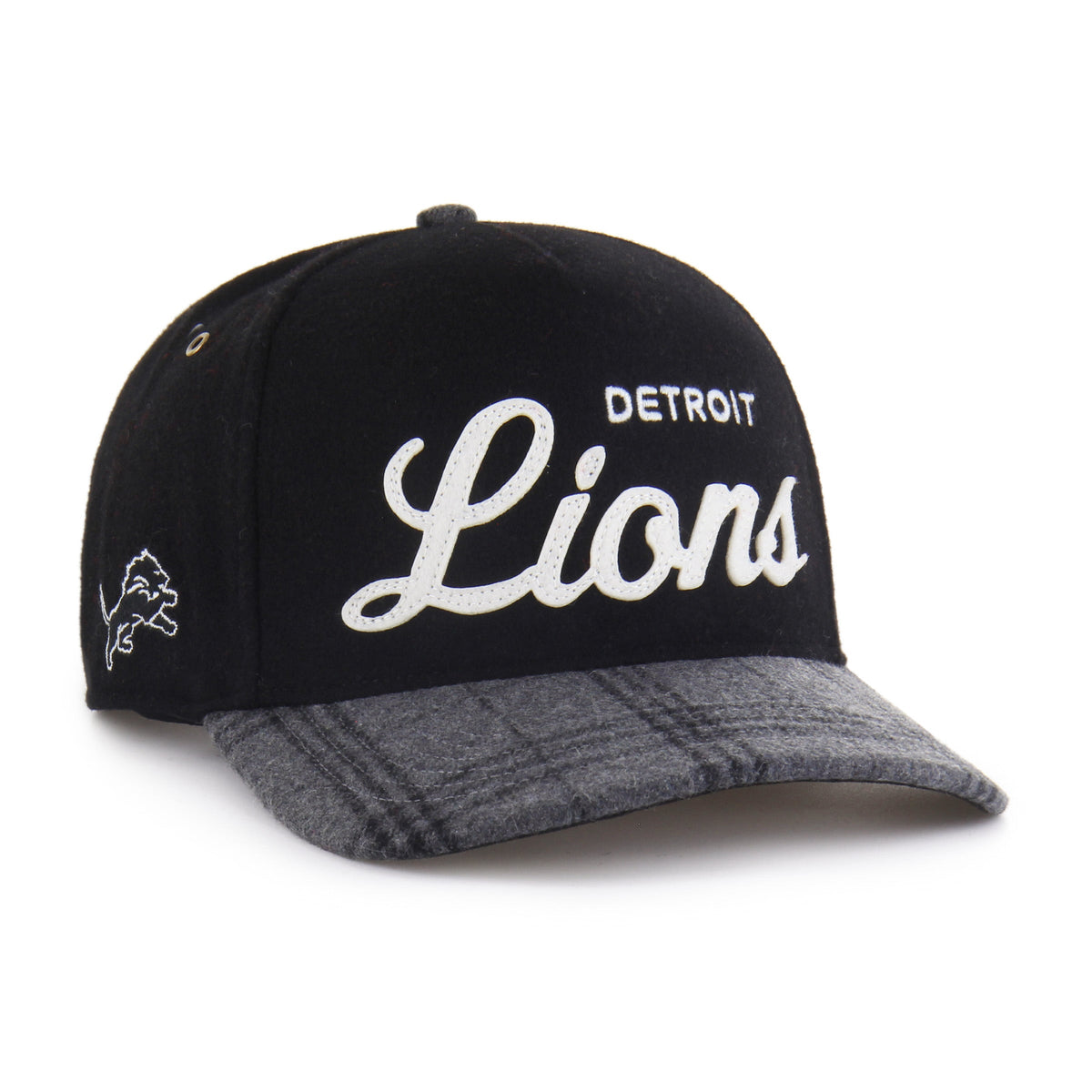DETROIT LIONS WINDOWPANE PLAID '47 HITCH RF RELAXED FIT BLACK