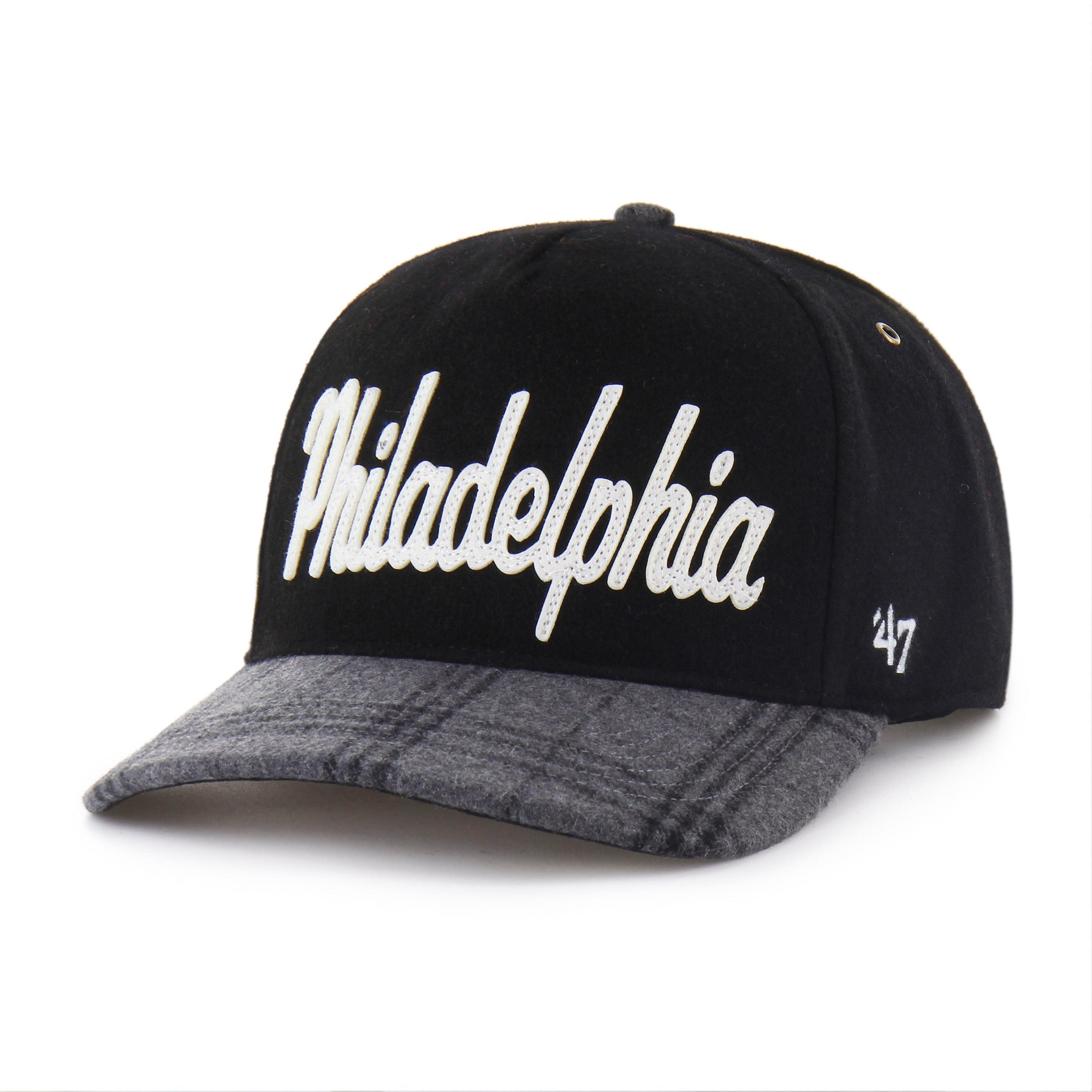 PHILADELPHIA EAGLES HISTORIC WINDOWPANE PLAID '47 HITCH RF RELAXED FIT BLACK