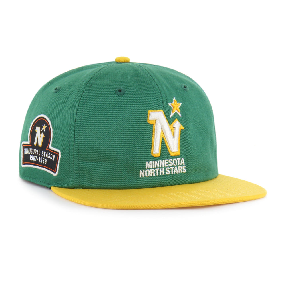 OLD TIME HOCKEY MINNESOTA NORTH STARS / DALLAS STARS VINTAGE DEBUT '47 CAPTAIN RL RELAXED FIT KELLY