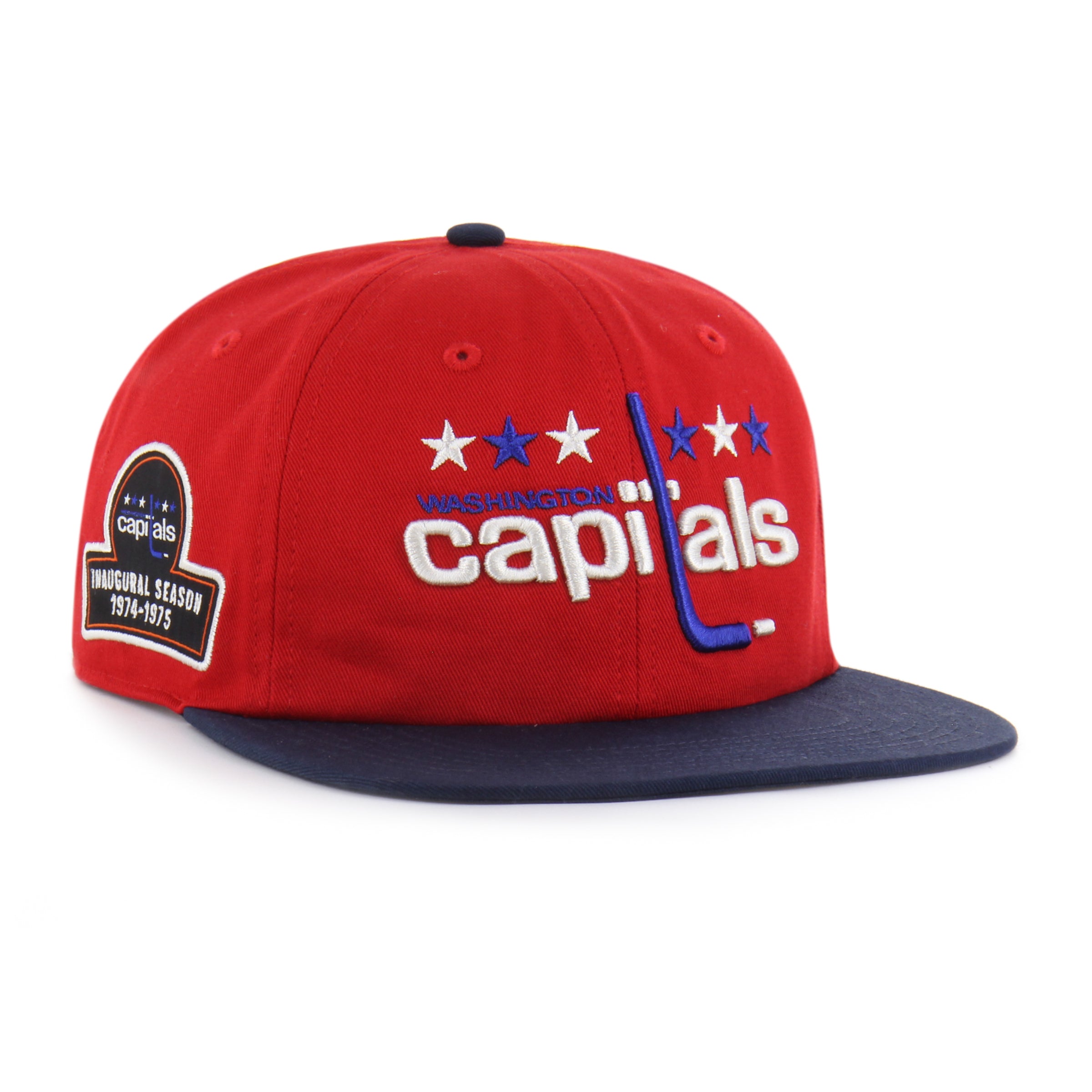 OLD TIME HOCKEY WASHINGTON CAPITALS VINTAGE DEBUT '47 CAPTAIN RL RELAXED FIT RED