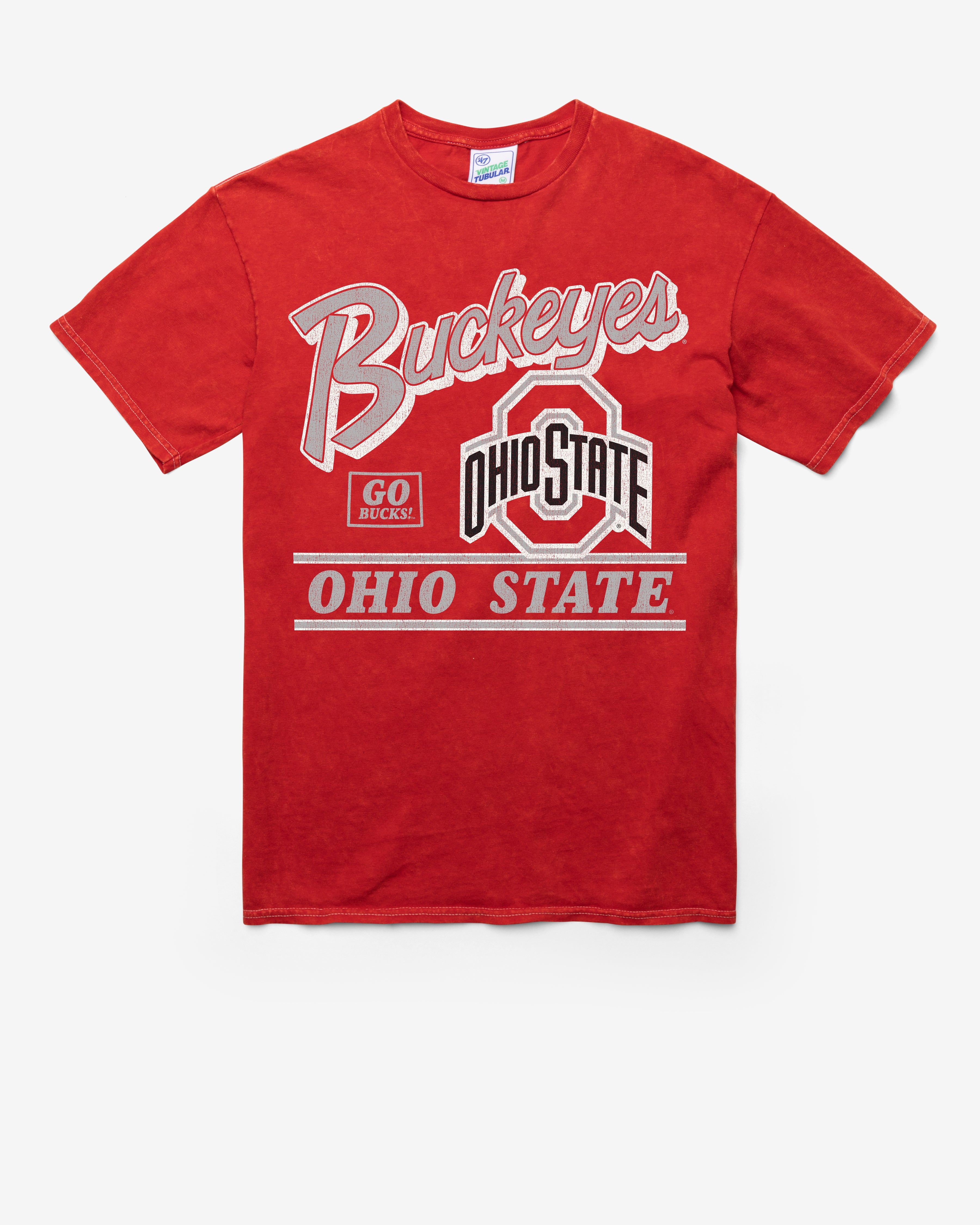 OHIO STATE BUCKEYES FLY BY VINTAGE '47 TUBULAR TEE DT RED