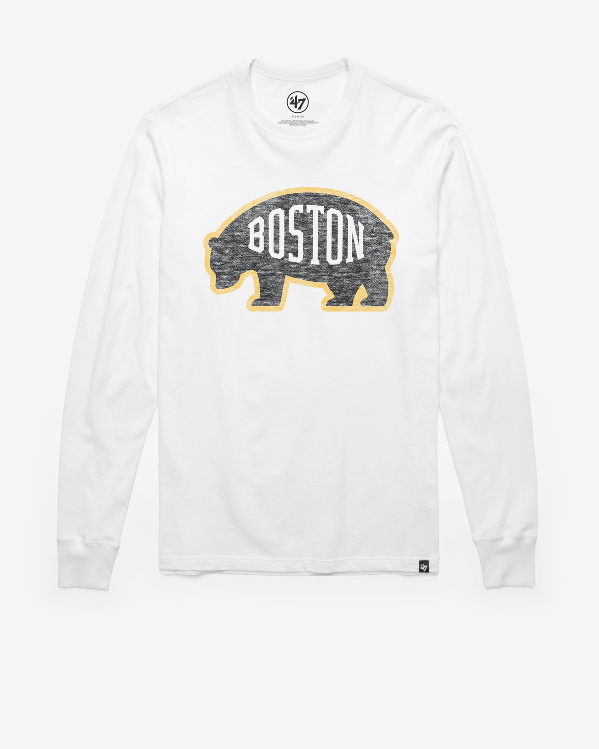 BOSTON BRUINS PREMIER '47 FRANKLIN LONG SLEEVE TEE WHITE WASH