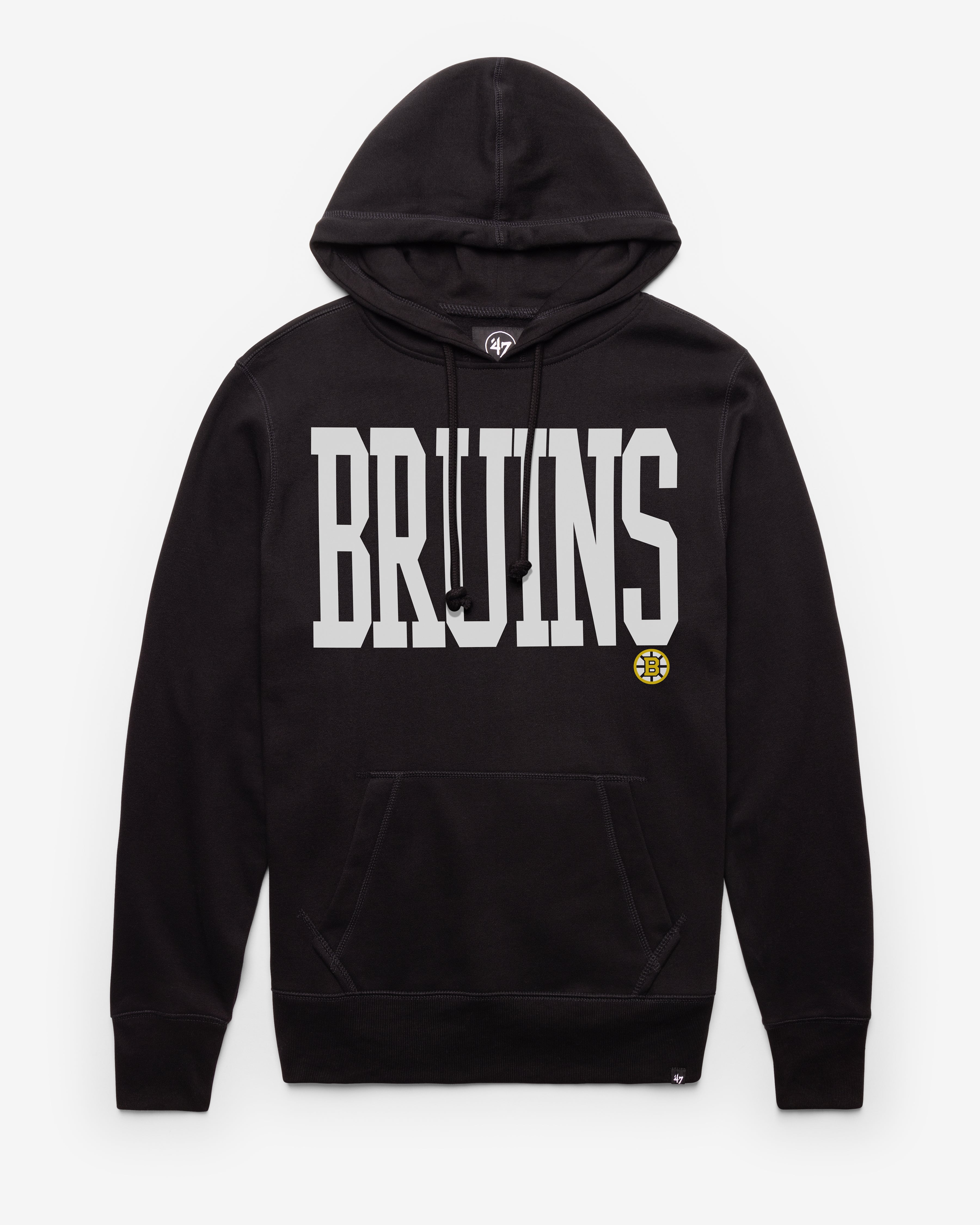BOSTON BRUINS DIME '47 HEADLINE HOOD JET BLACK