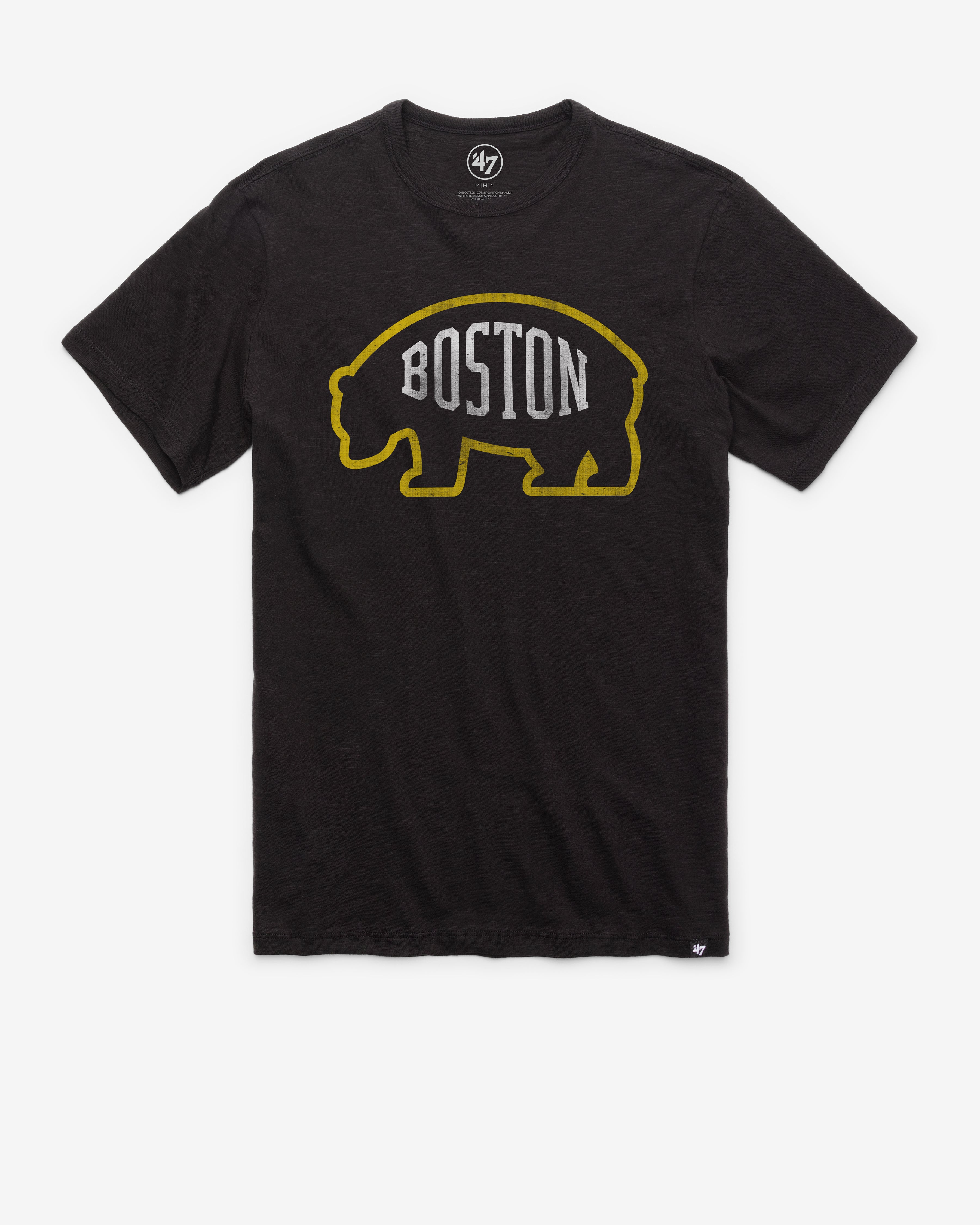 BOSTON BRUINS GRIT VINTAGE '47 SCRUM TEE JET BLACK