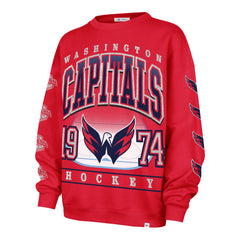 WASHINGTON CAPITALS GO BIG '47 OVERSIZED CREW WOMENS RED