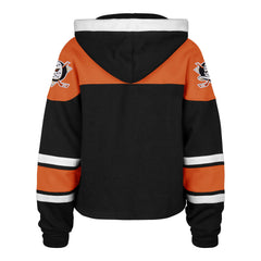 ANAHEIM DUCKS CROPPED SUPERIOR '47 LACER HOOD WOMENS JET BLACK