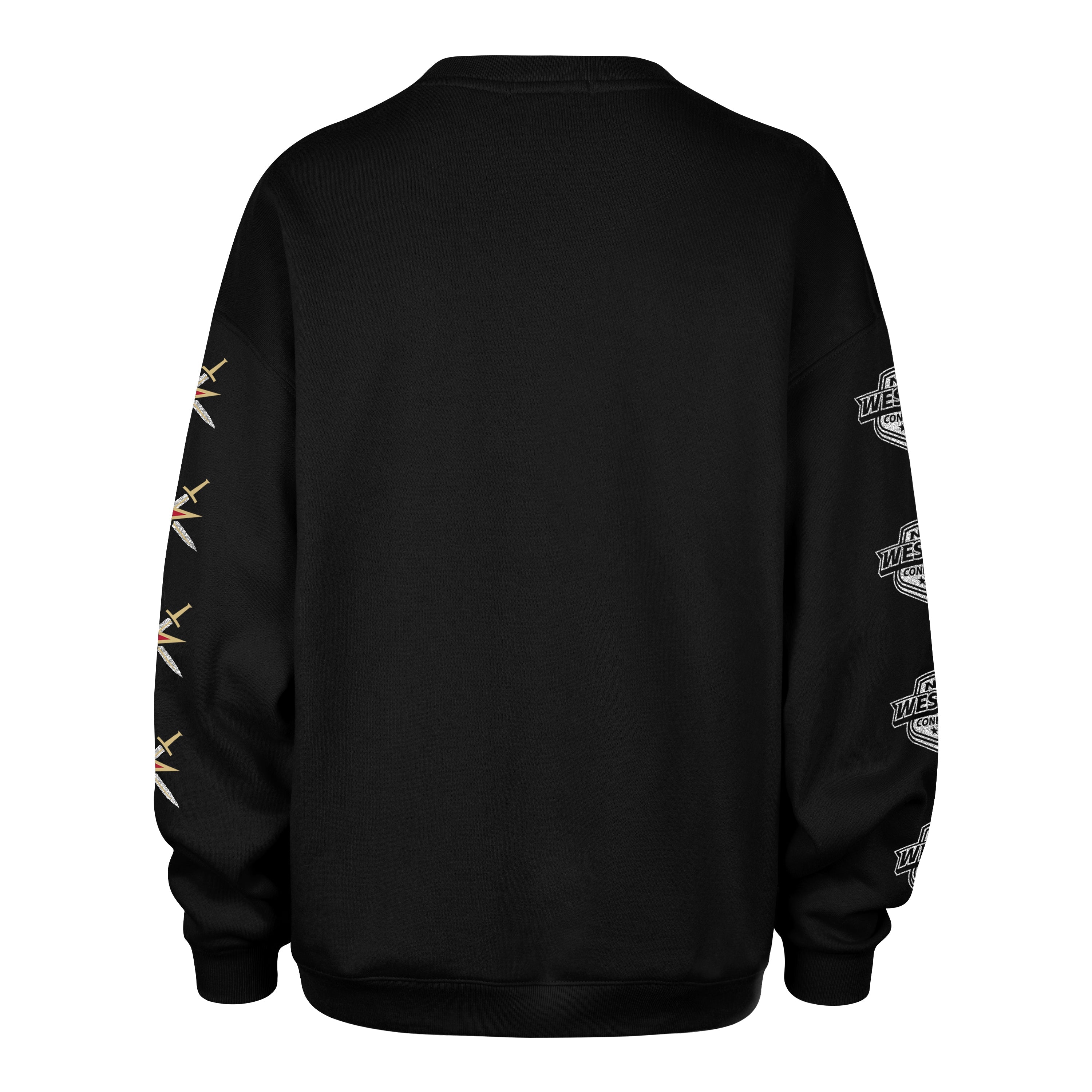 VEGAS GOLDEN KNIGHTS GO BIG '47 OVERSIZED CREW WOMENS JET BLACK