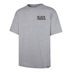 CHICAGO BLACKHAWKS VINTAGE HISTORY '47 LOCK FOUNDATION TEE QUARTZ GREY