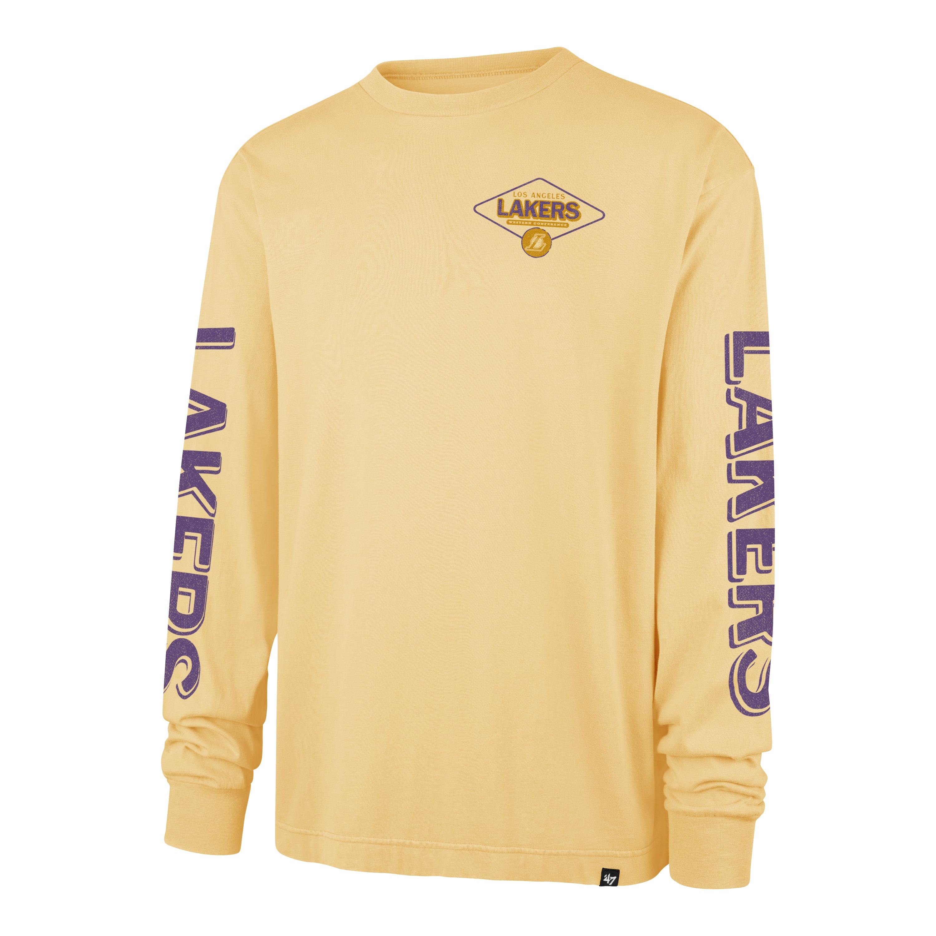 LOS ANGELES LAKERS CAIRN '47 RAVINE FOUNDATION LONG SLEEVE TEE SAFFRON