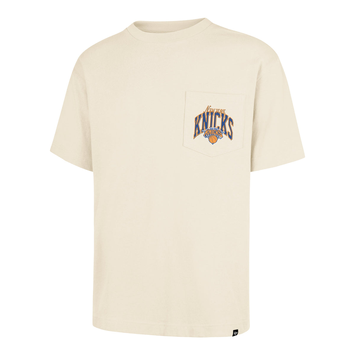 NEW YORK KNICKS BACK DOOR POCKET '47 FOUNDATION TEE CREAM