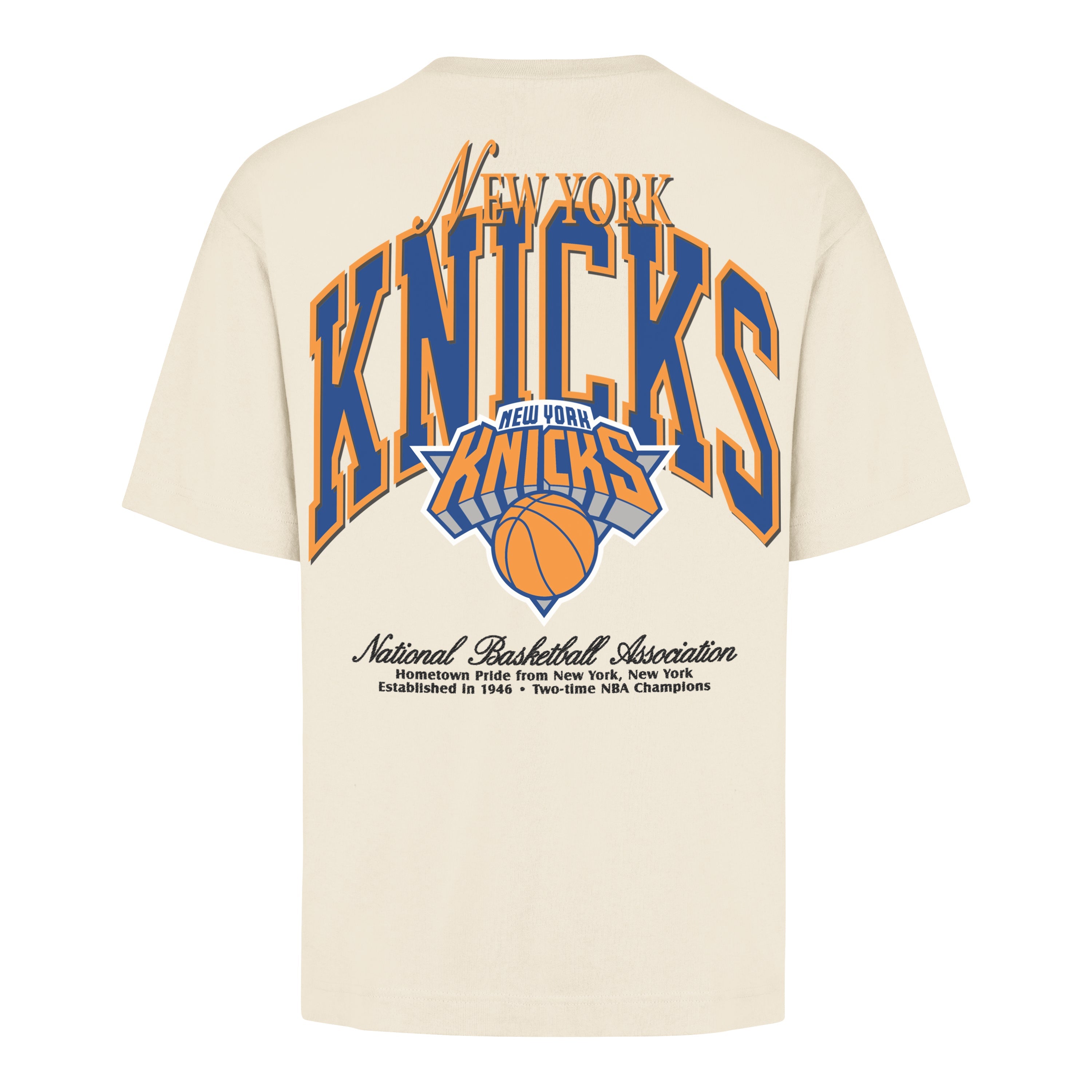NEW YORK KNICKS BACK DOOR POCKET '47 FOUNDATION TEE CREAM