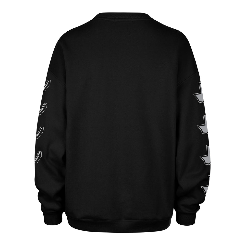 SAN ANTONIO SPURS GO BIG '47 OVERSIZED CREW WOMENS JET BLACK