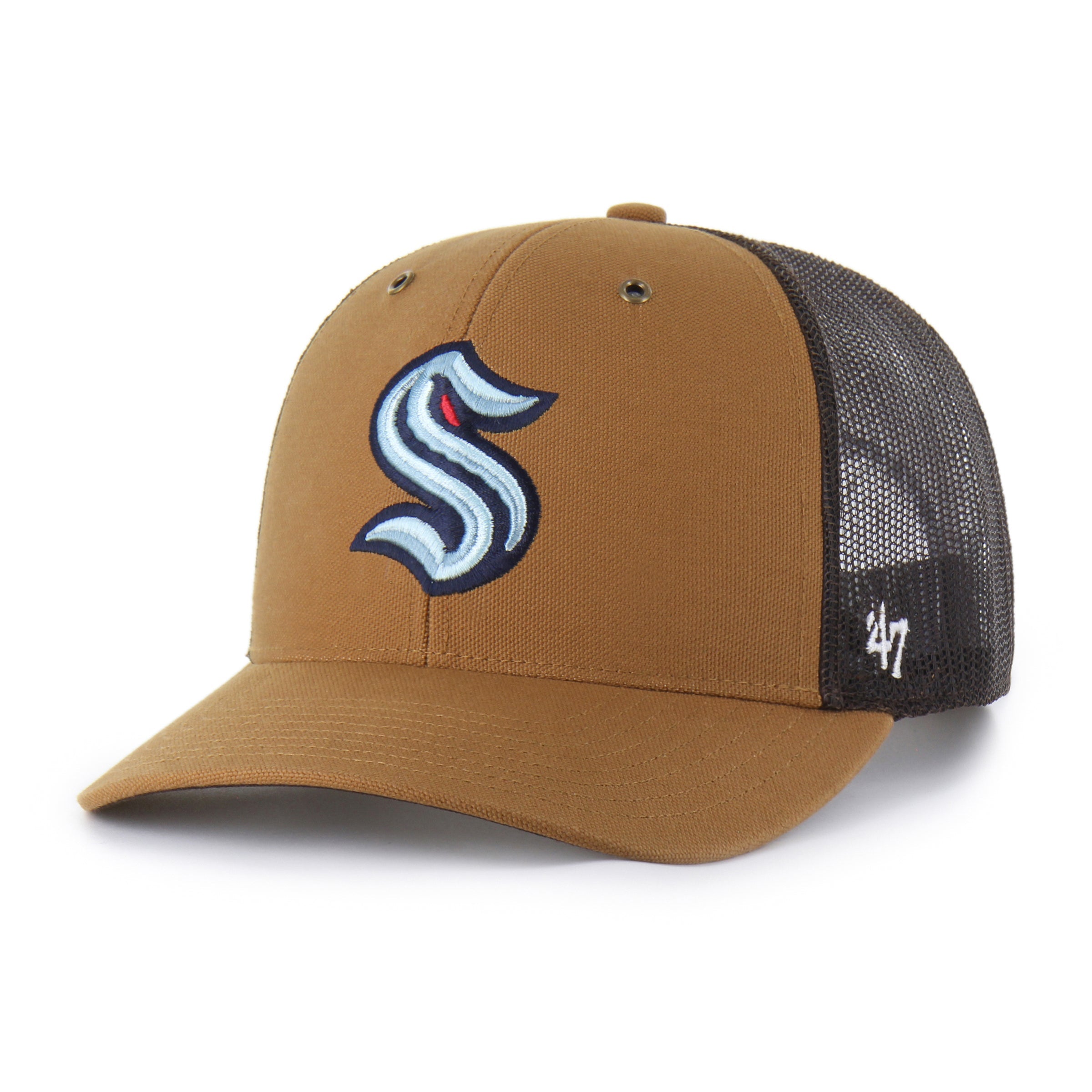 SEATTLE KRAKEN CARHARTT '47 TRUCKER BROWN