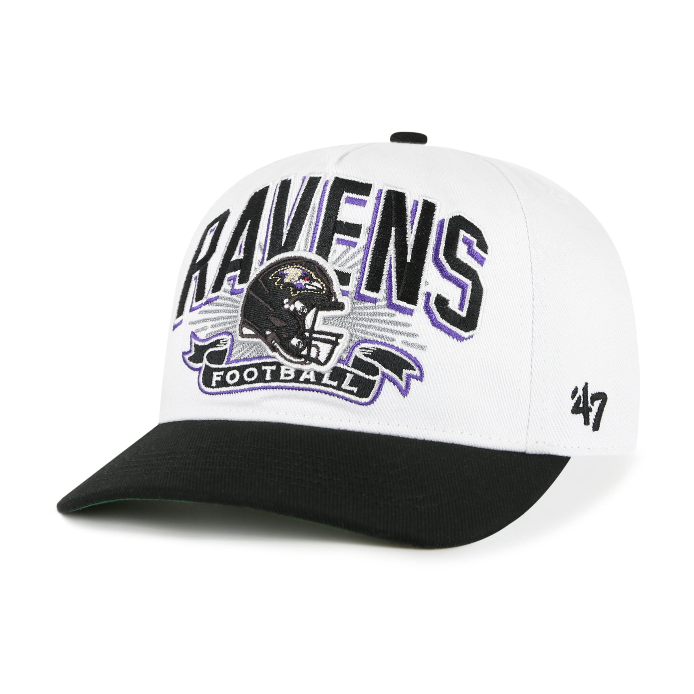 BALTIMORE RAVENS PRIME PLAY '47 HITCH RF RELAXED FIT YOUTH WHITE